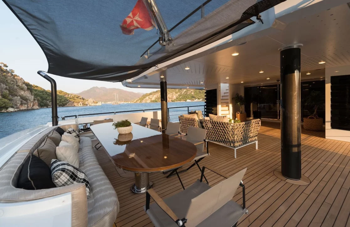 An image of Aquarius yacht
