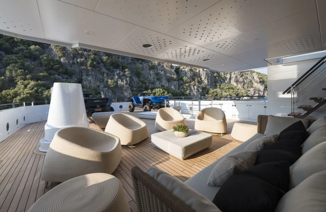 An image of Aquarius yacht