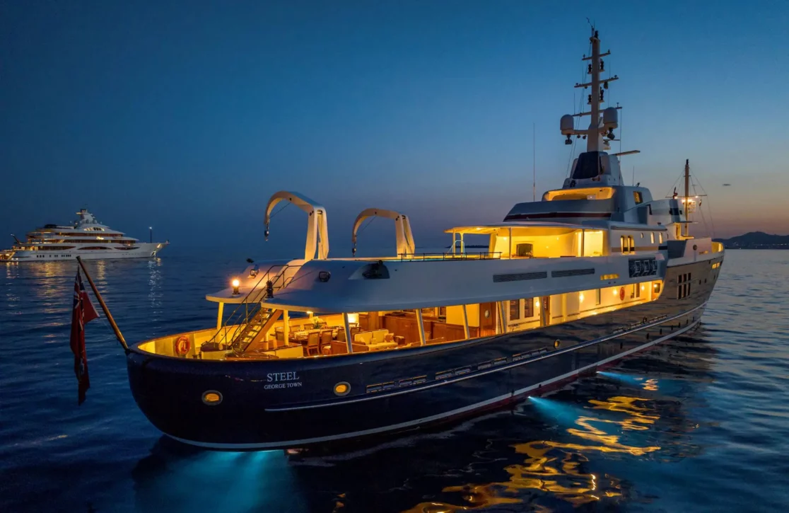 An image of Steel yacht