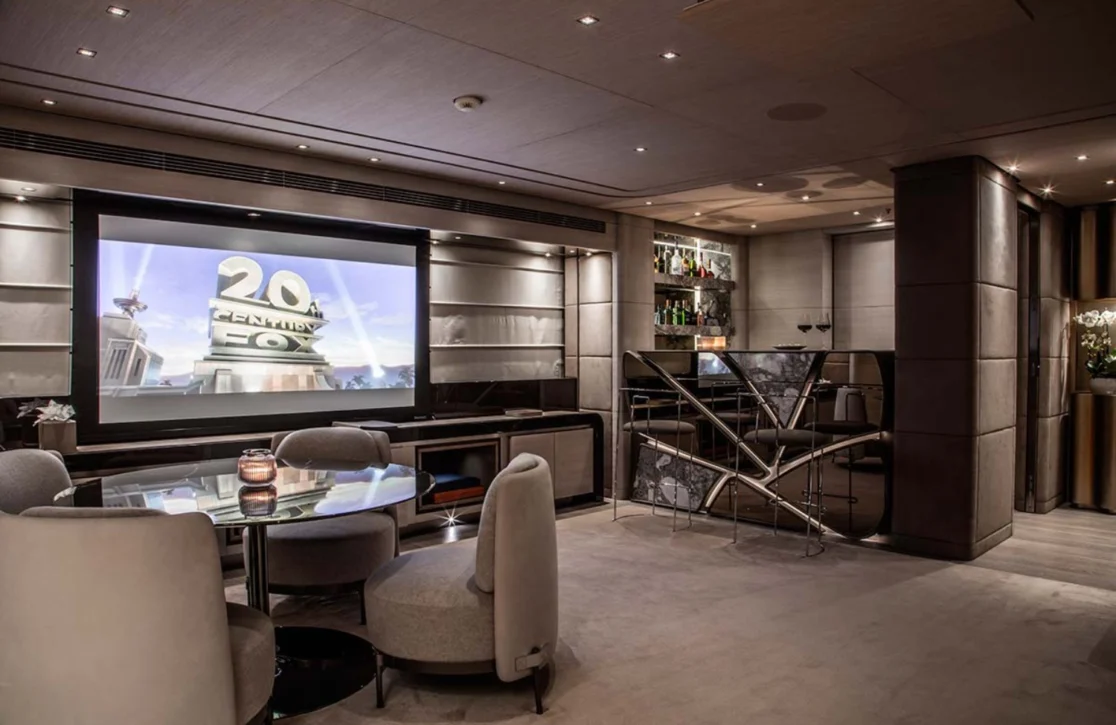An image of Severin’s yacht