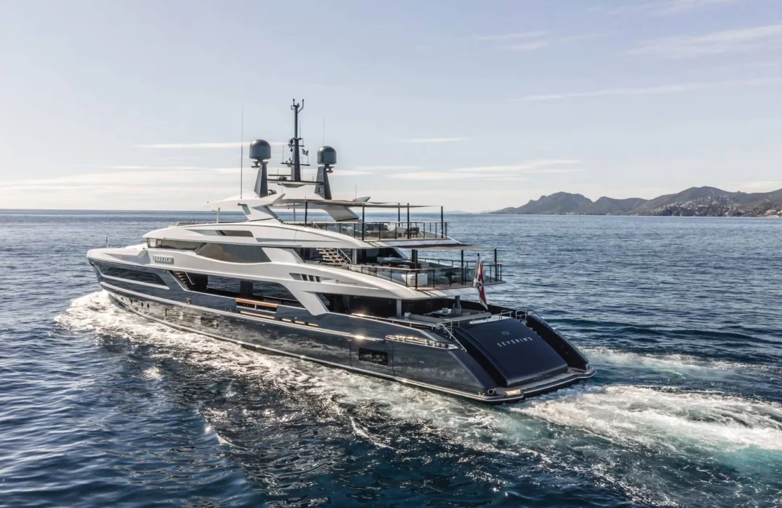 An image of Severin’s yacht