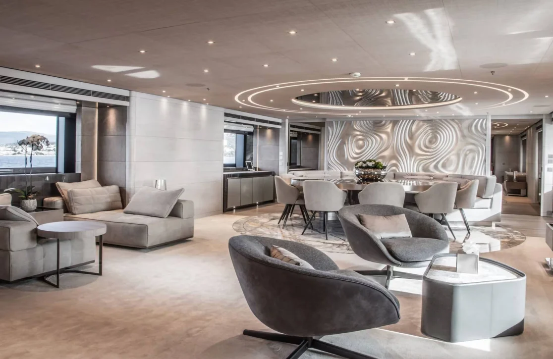 An image of Severin’s yacht