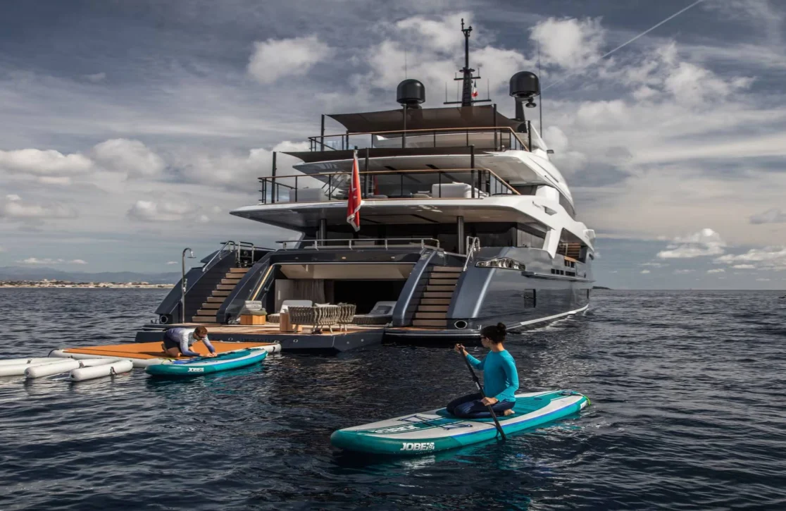 An image of Severin’s yacht