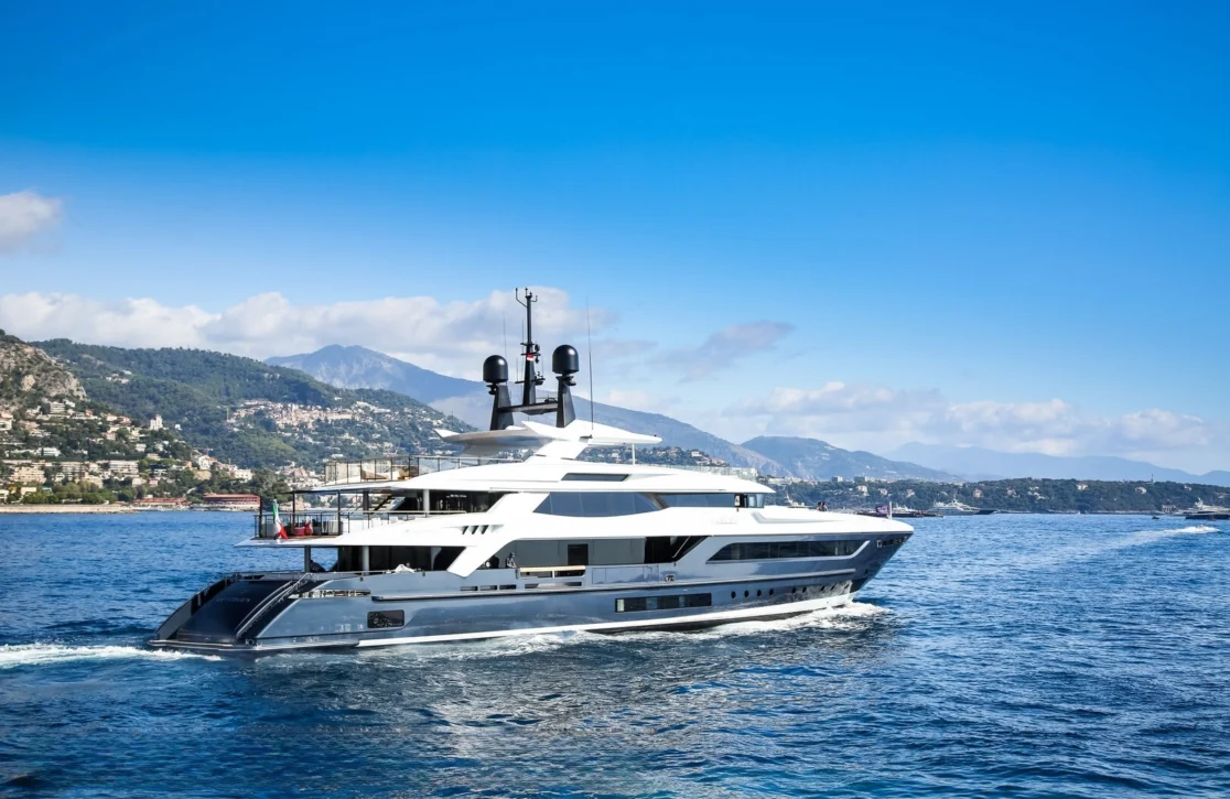 An image of Severin’s yacht