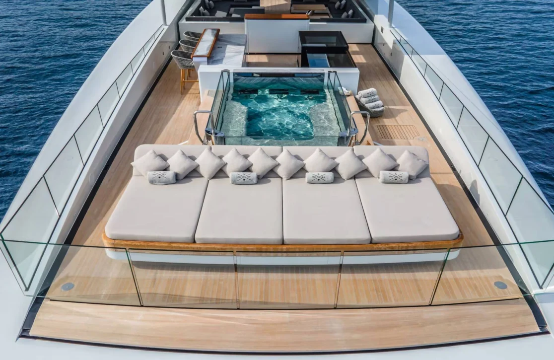 An image of Severin’s yacht