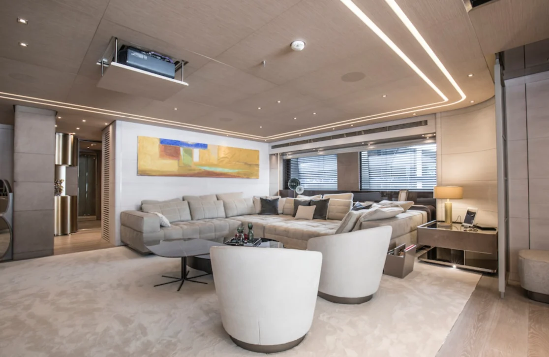 An image of Severin’s yacht