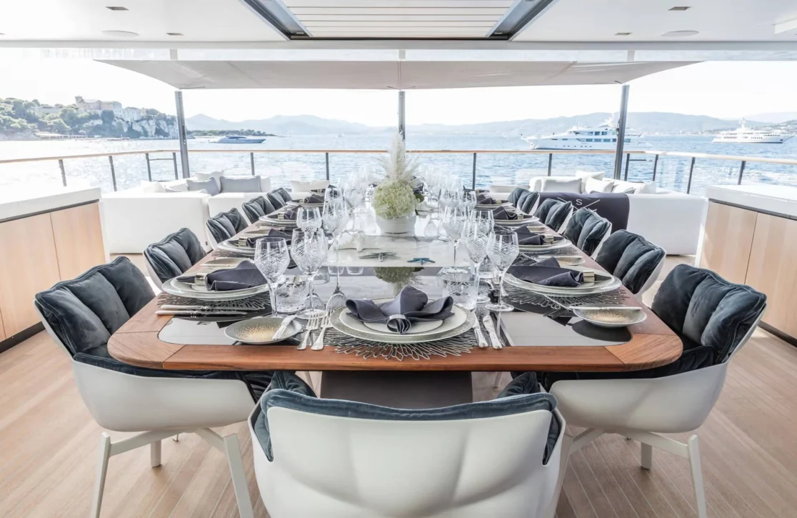 An image of Severin’s yacht