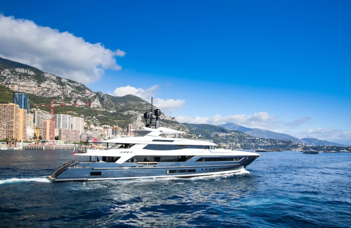 An image of Severin’s yacht