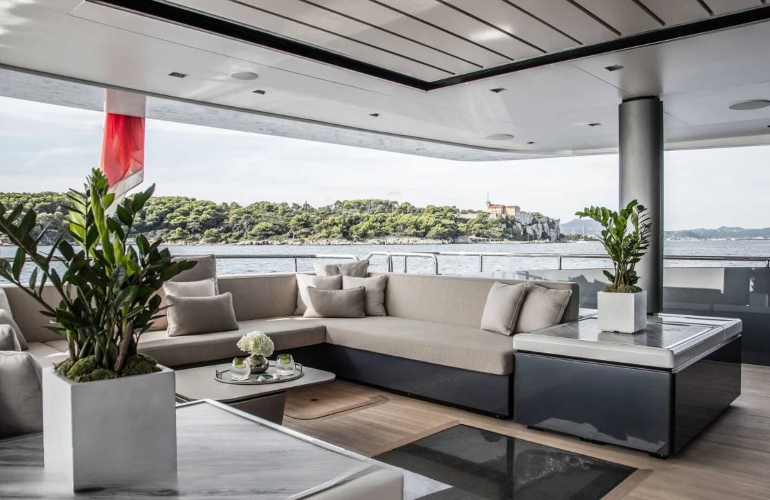 An image of Severin’s yacht
