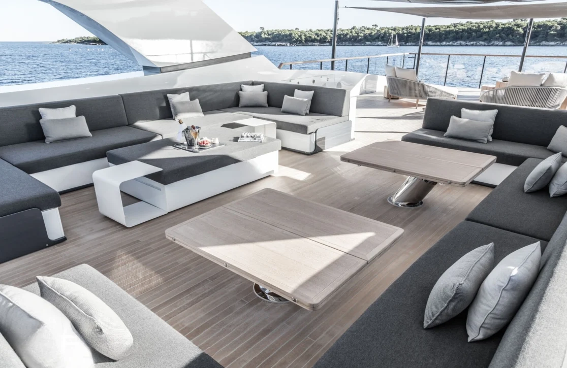 An image of Severin’s yacht