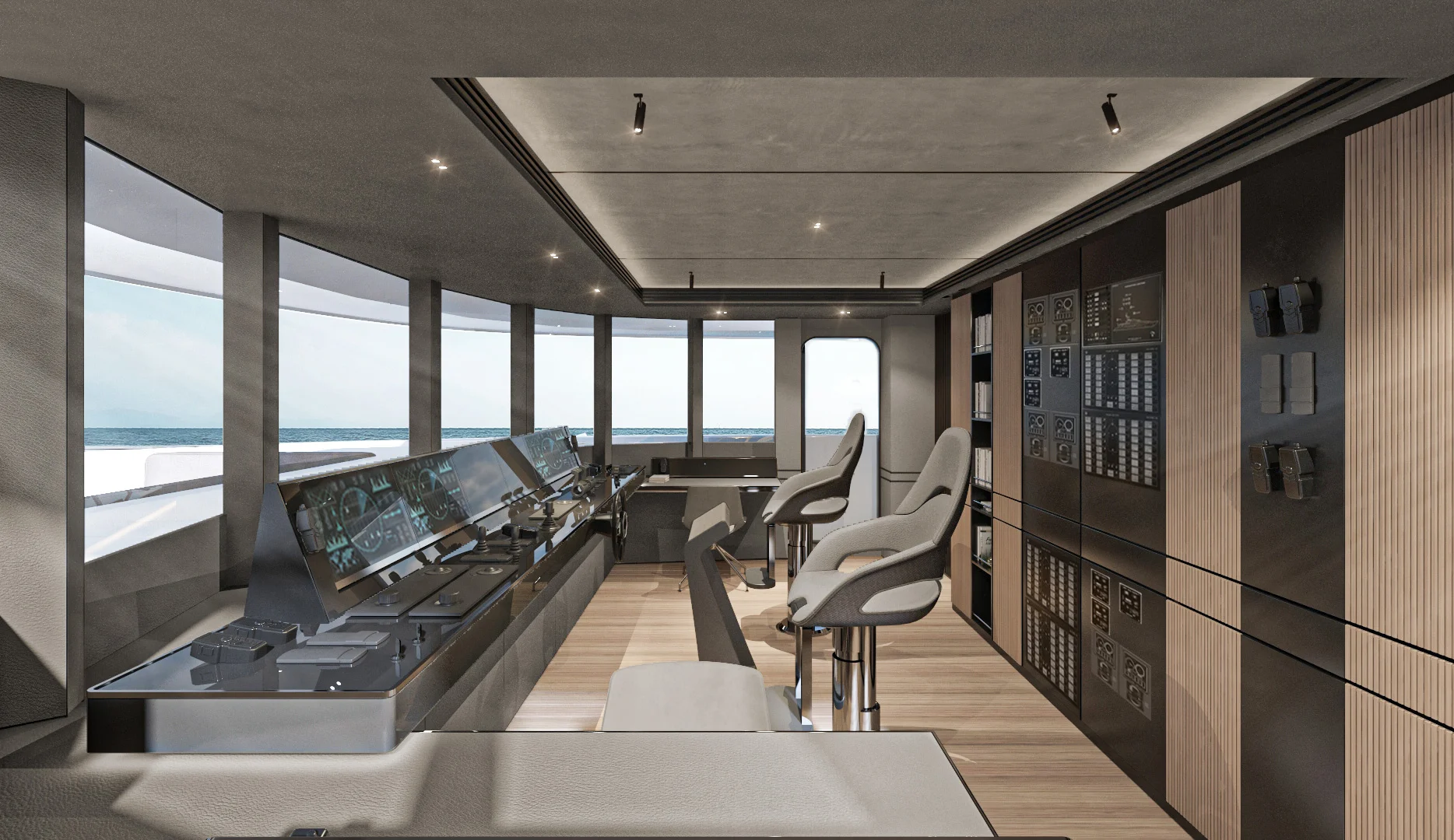 A preview of interior Bridge driving area