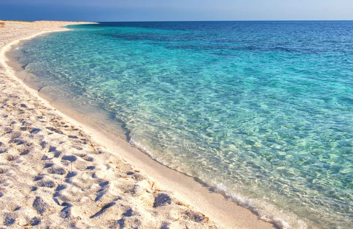 An image of Is Arutas Beach