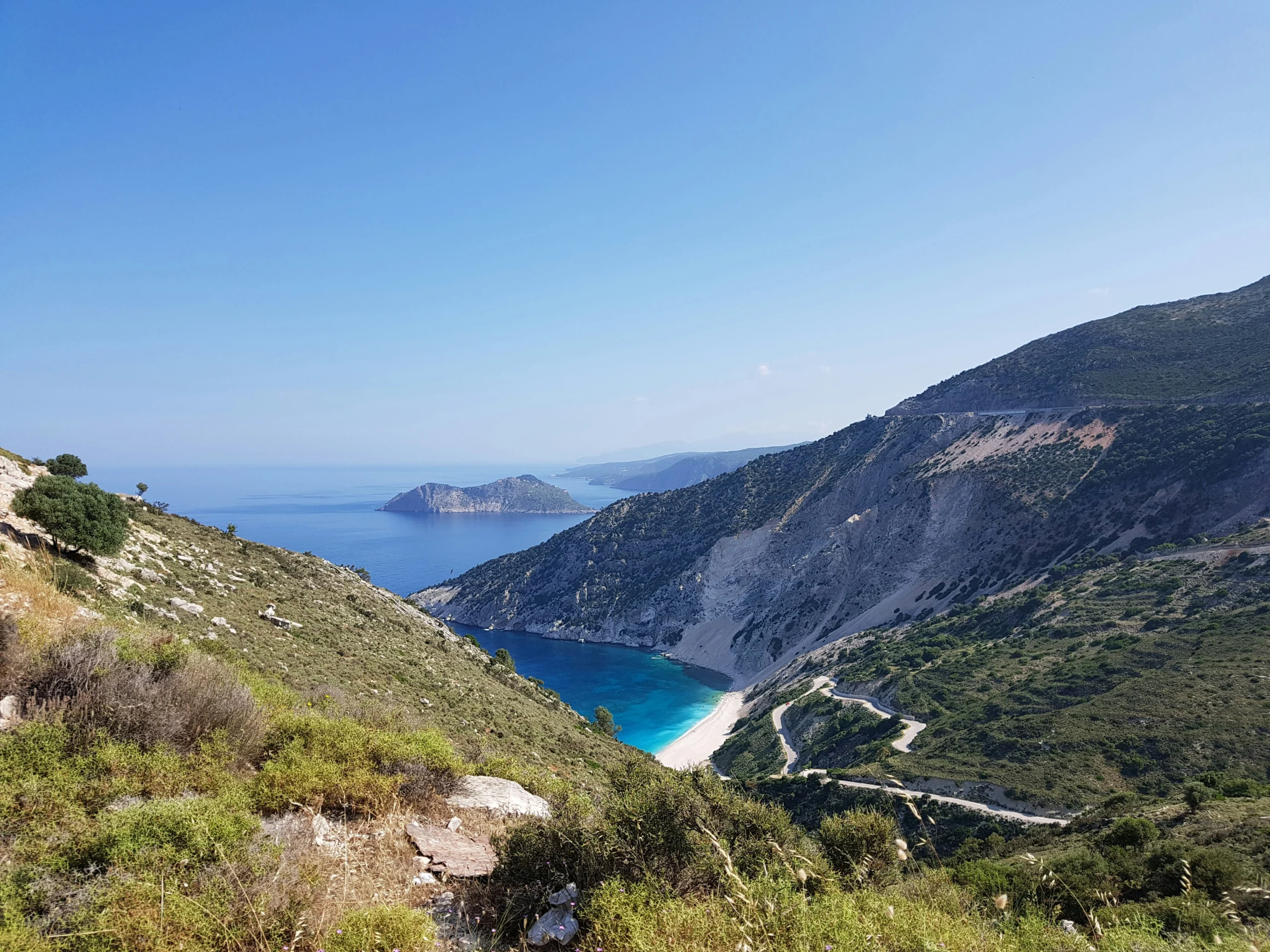 aerial view of Kefalonia, Cephalonia, Greece