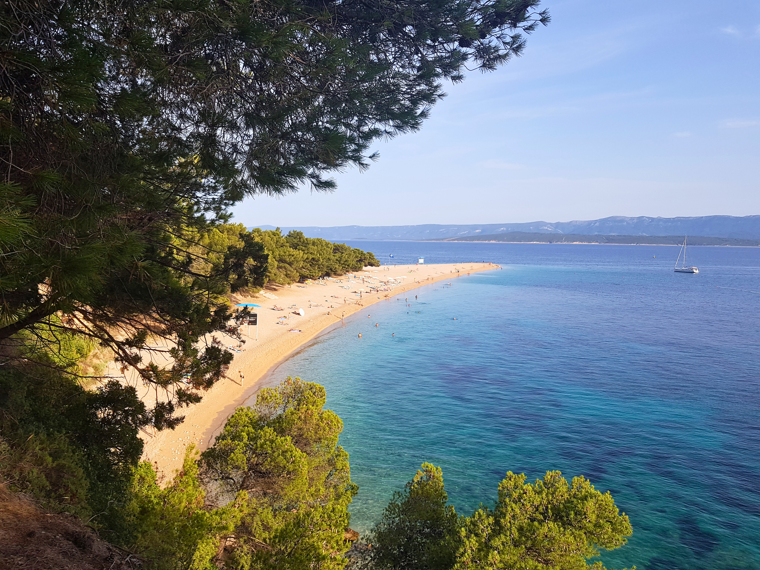 coastline and beach view of Bol, Croatia