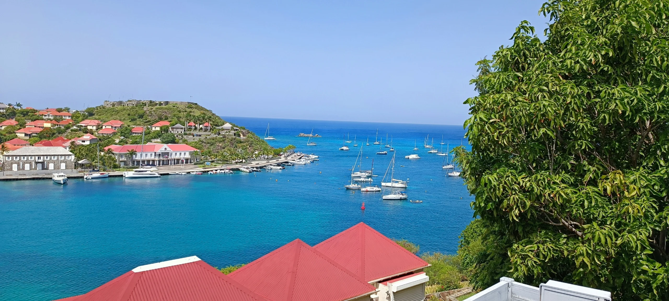 boats in the water in st barts