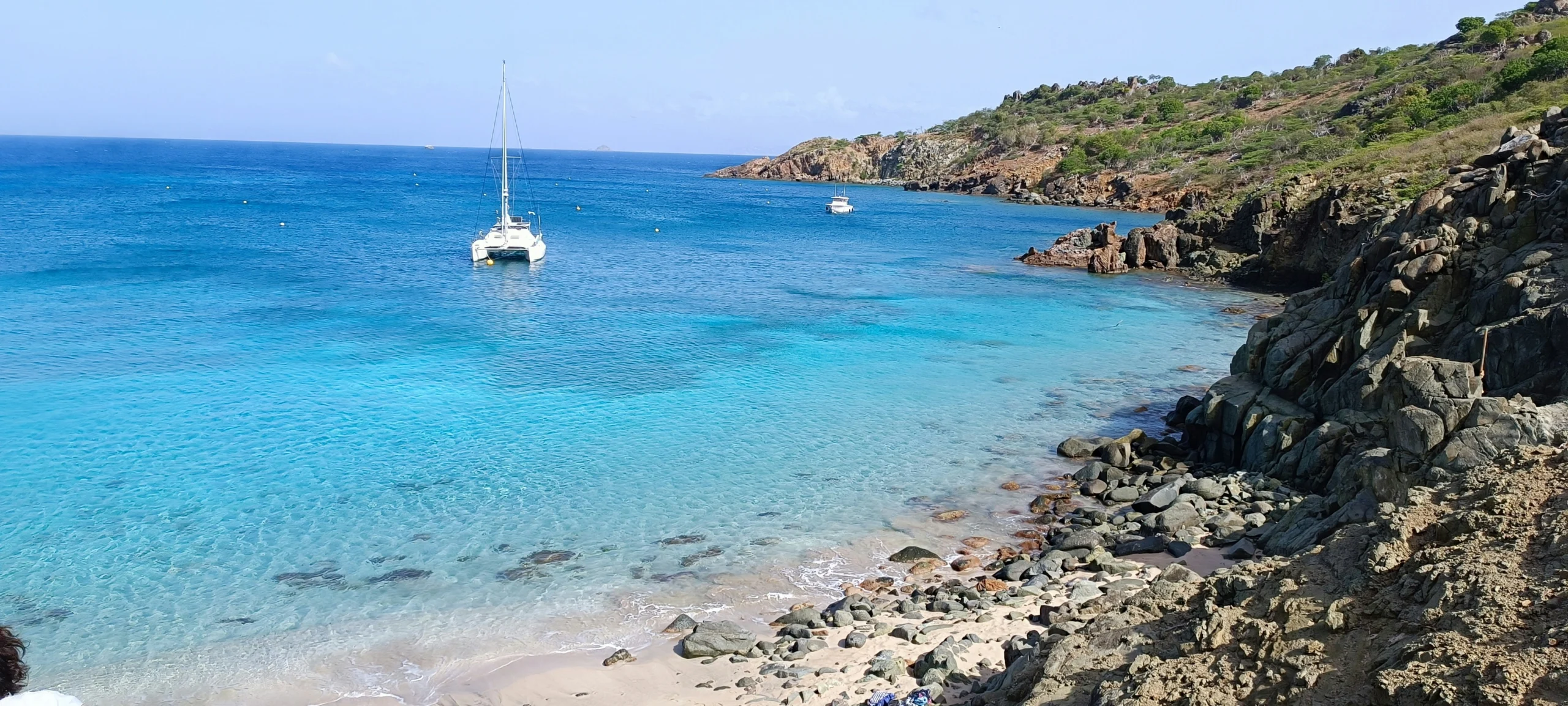 boats in the water in st barts