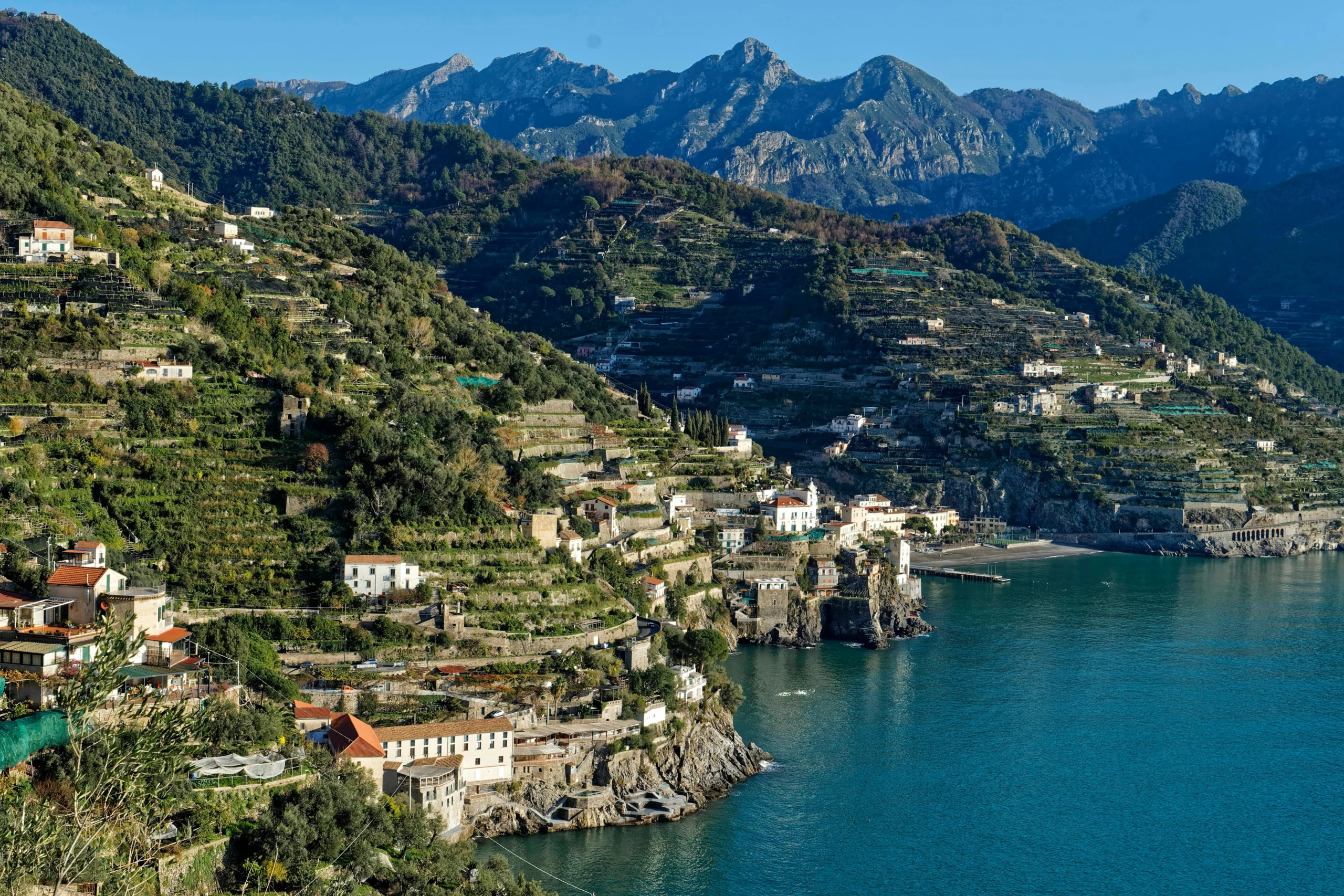 viewpoint over the coast in ravello, italy
