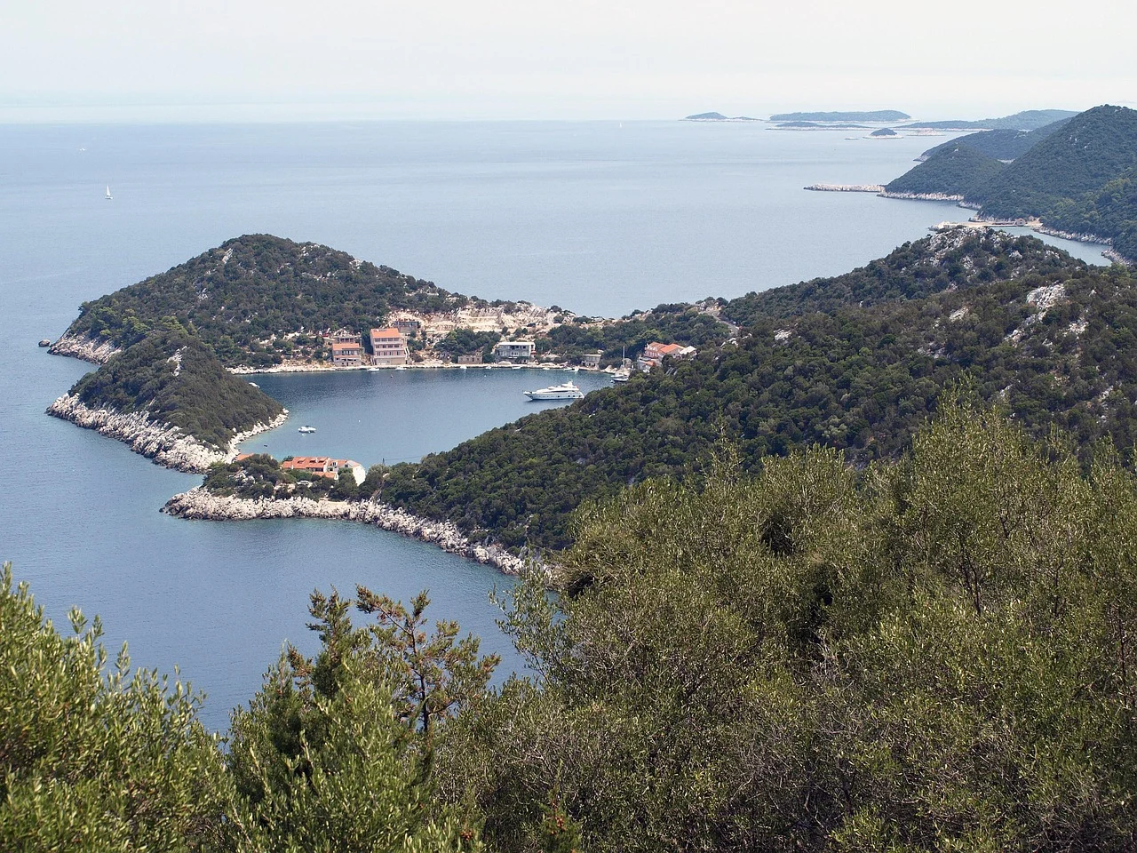 aerial of Lastovo, Croatia