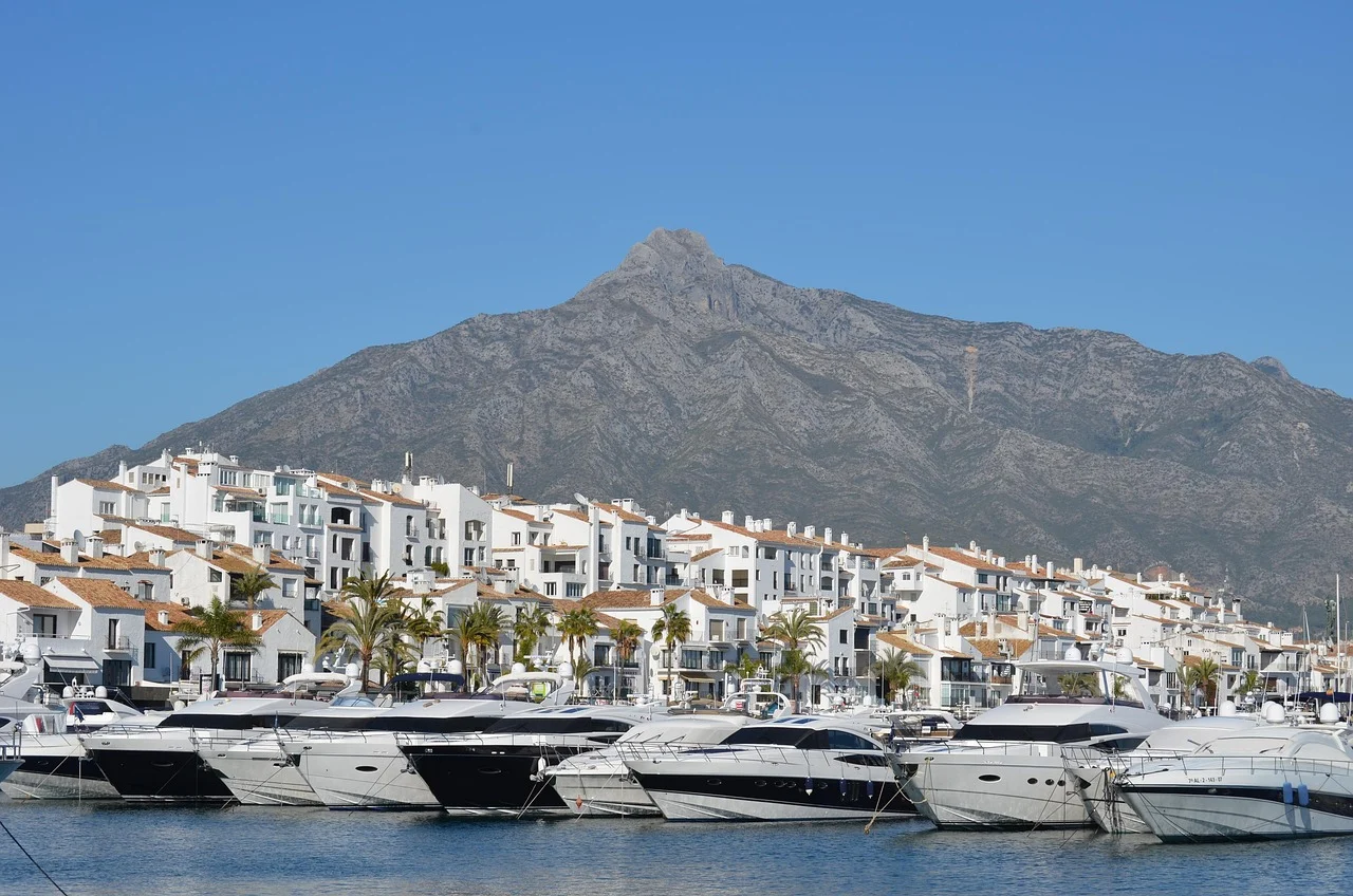 boats in harbor at Puerto banús, Marbella
