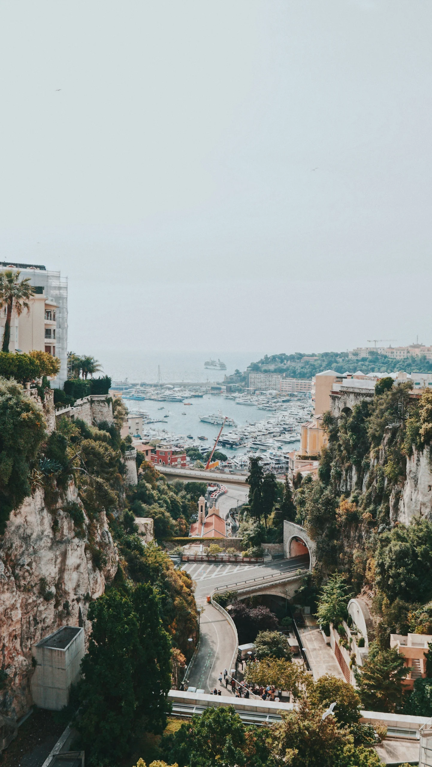 aerial view of Monaco's streets