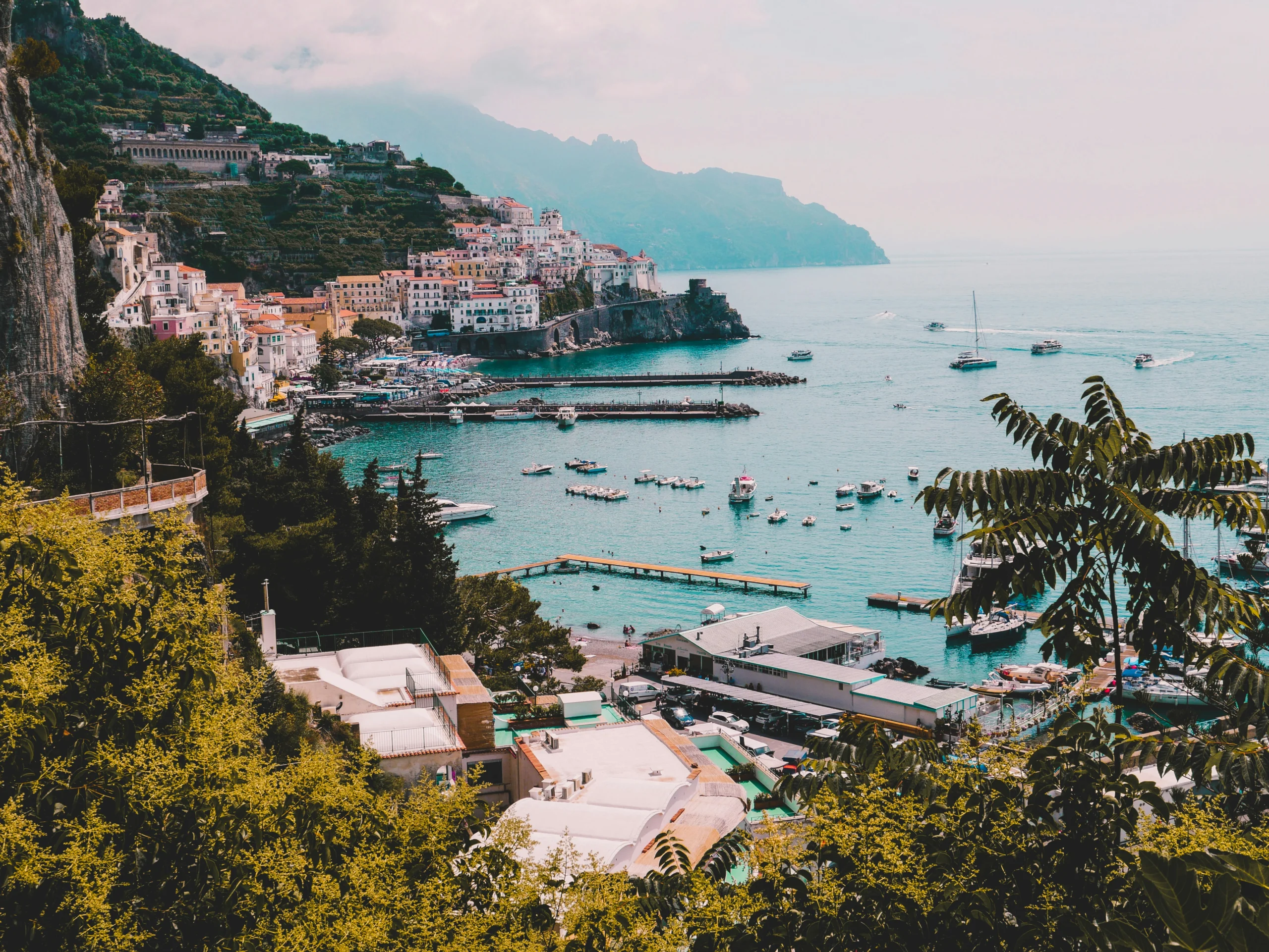 scenic outlook in amalfi coast, italy
