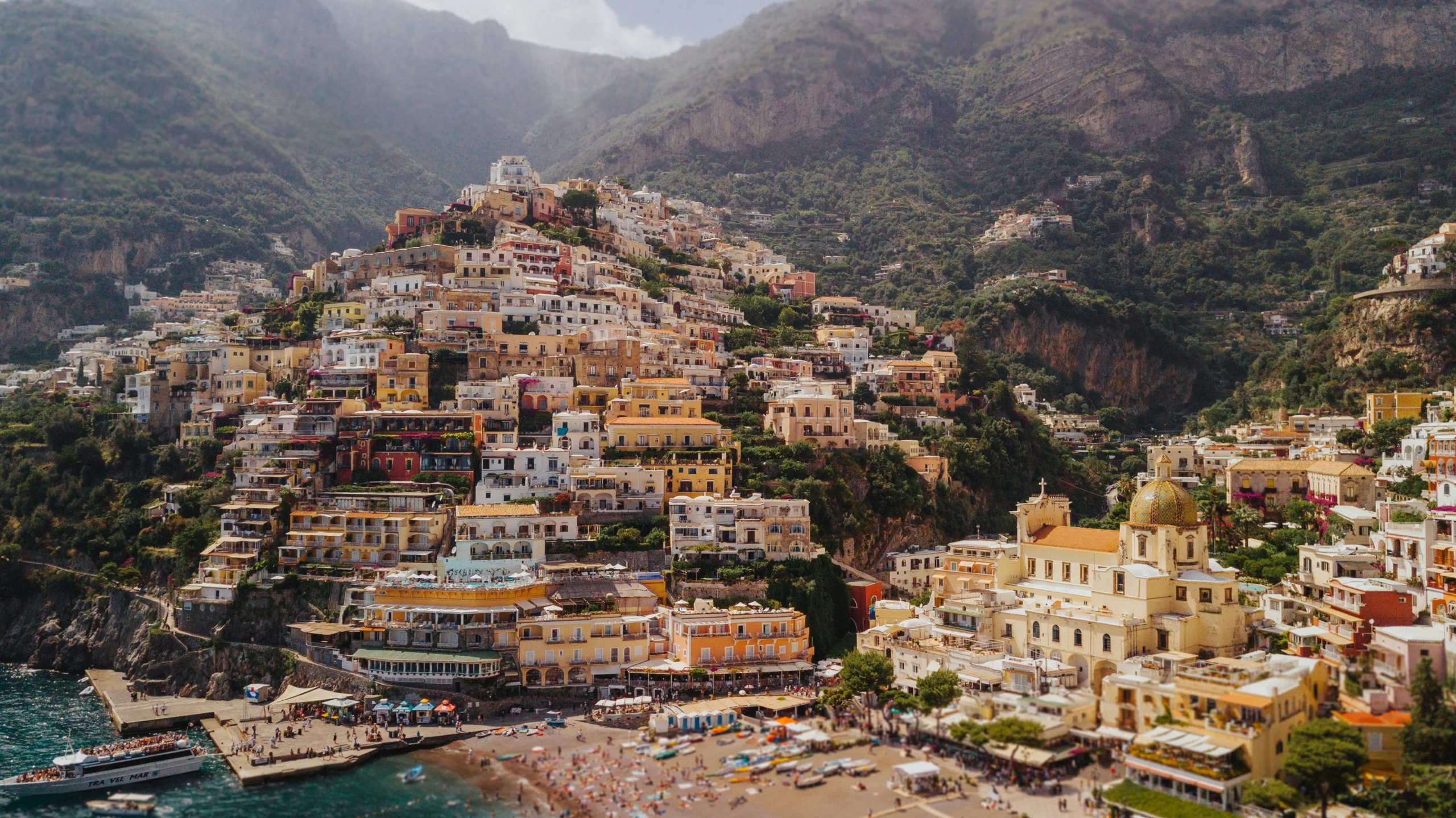aerial view of amalfi coast