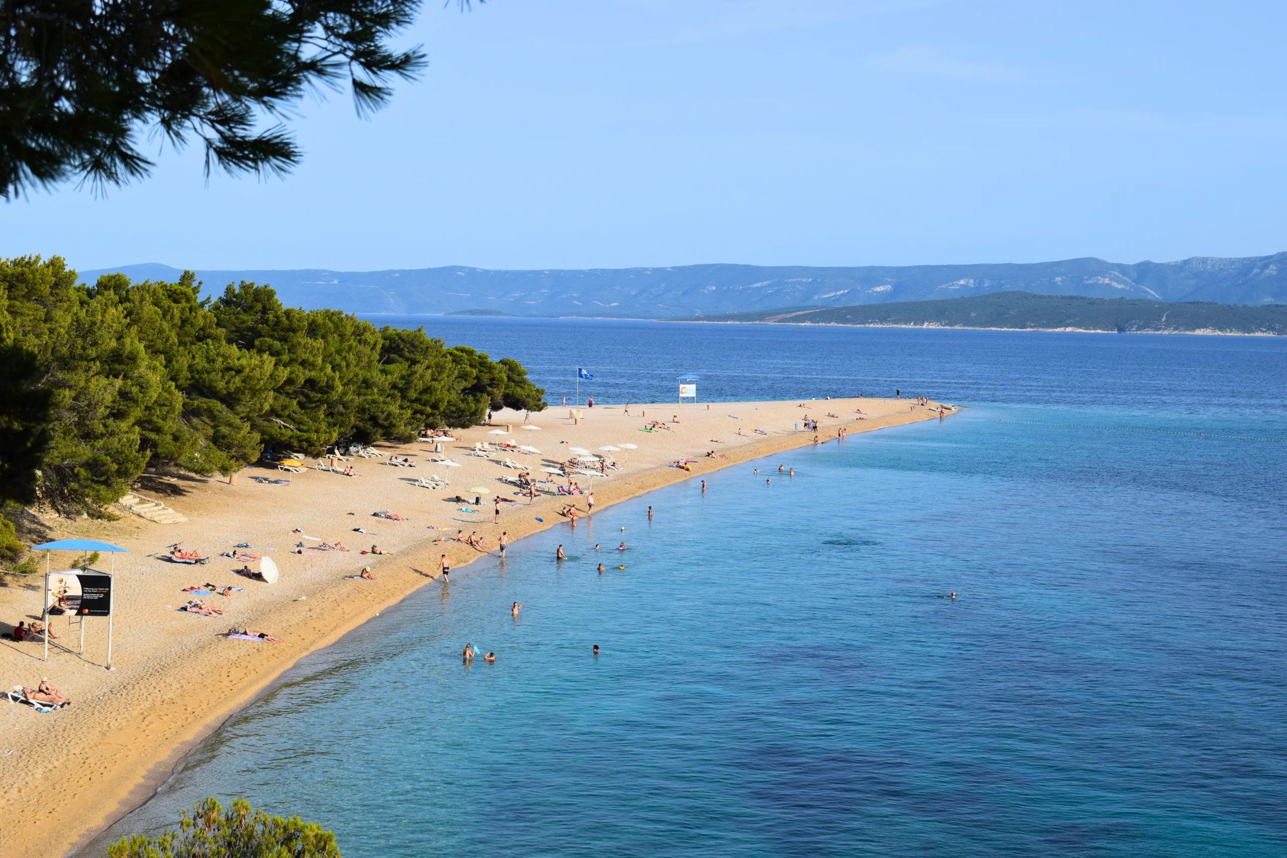Golden Horn beach in Brac, Croatia.