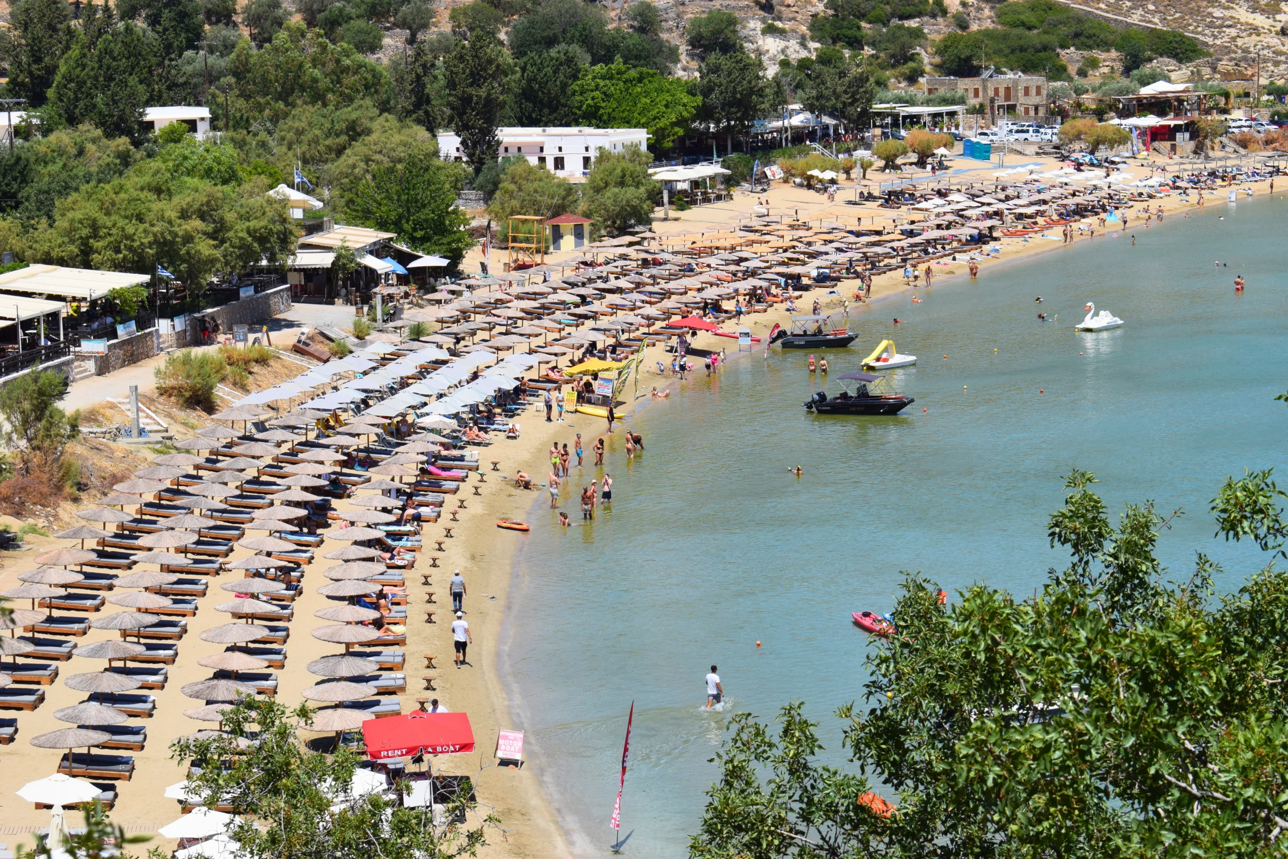 Lindos Beach, Rhodes, Greece.
