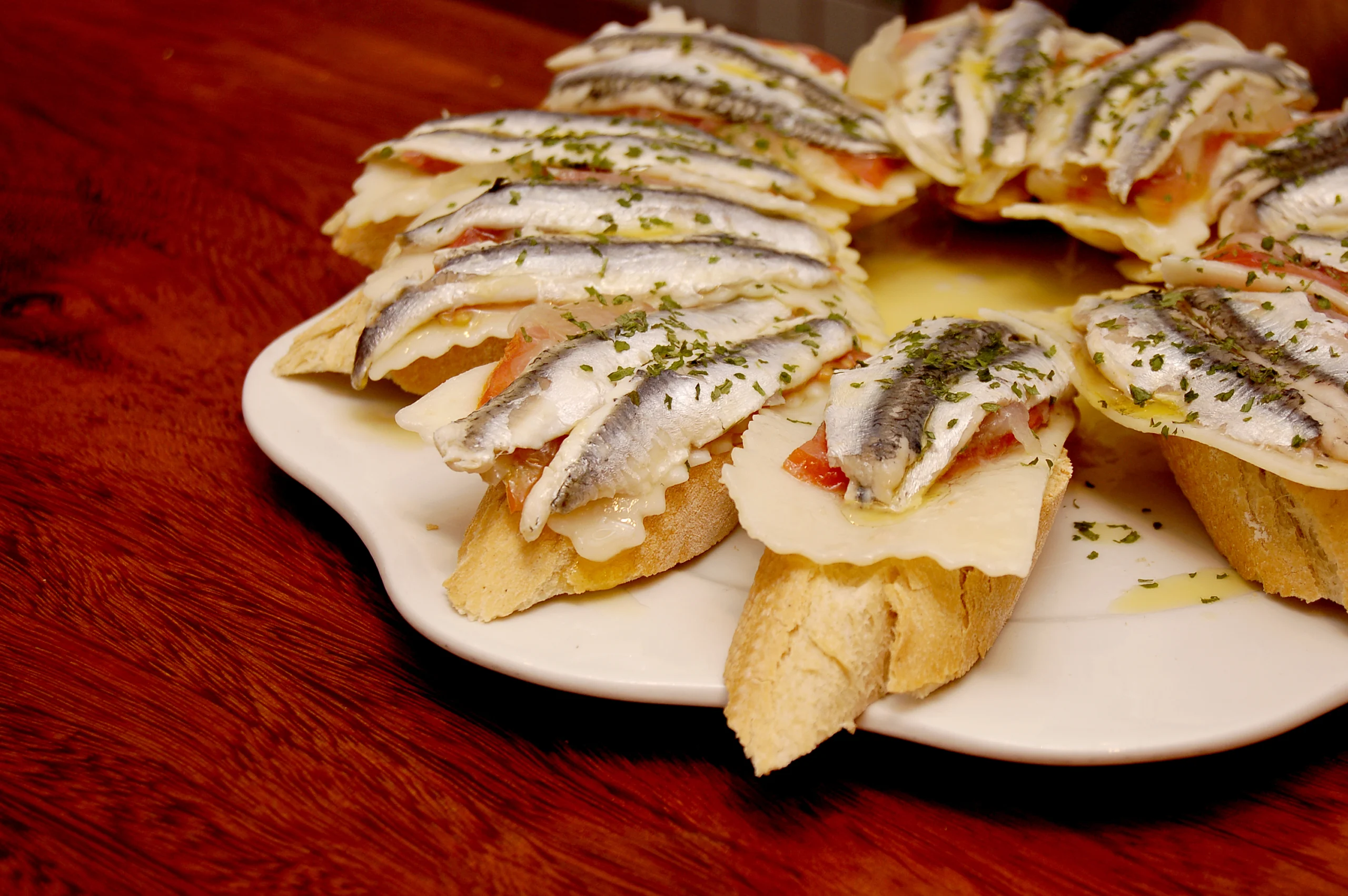 Typical pintxo of san sebastian.