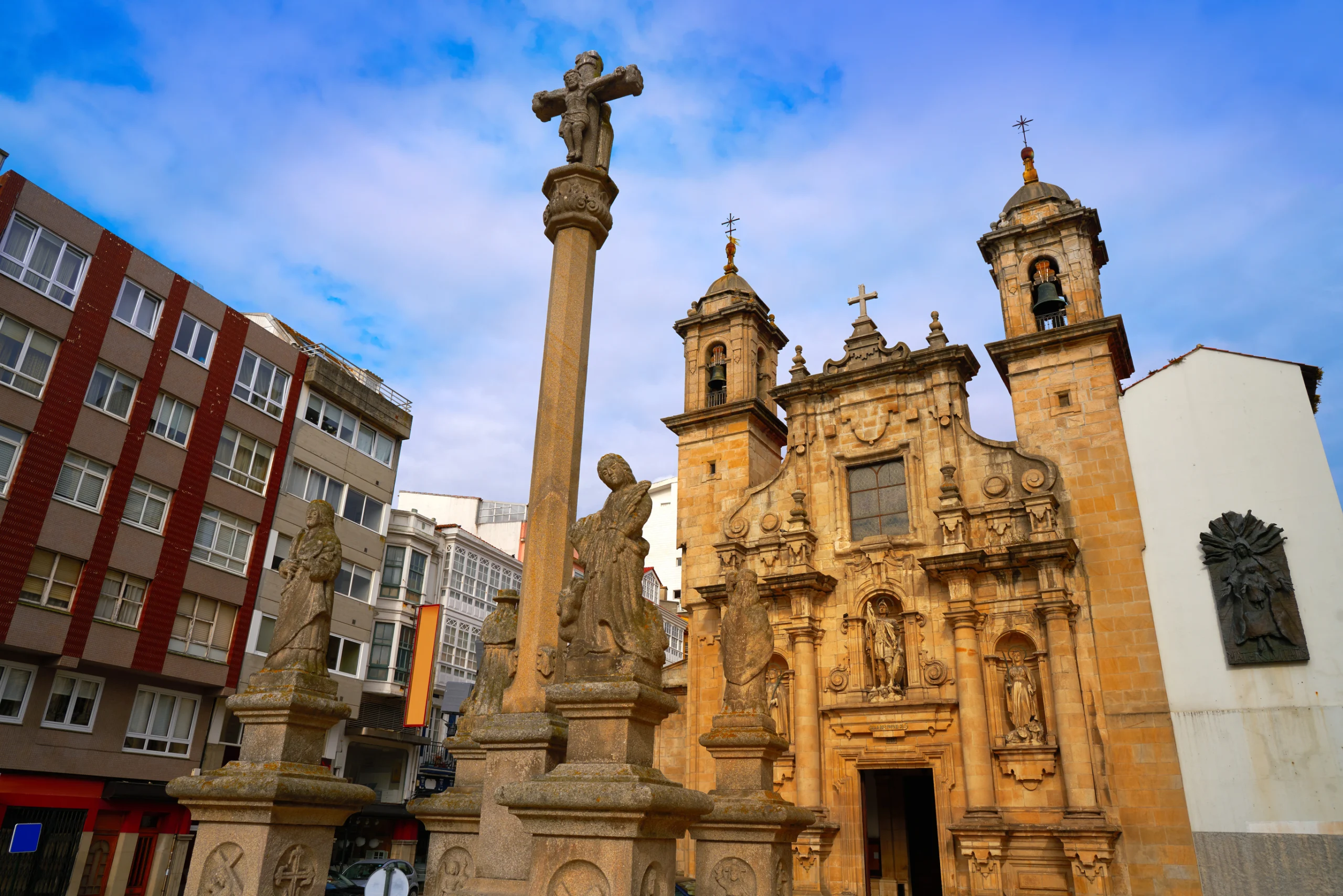La Coruna Saint Jorge church in Galicia of Spain.