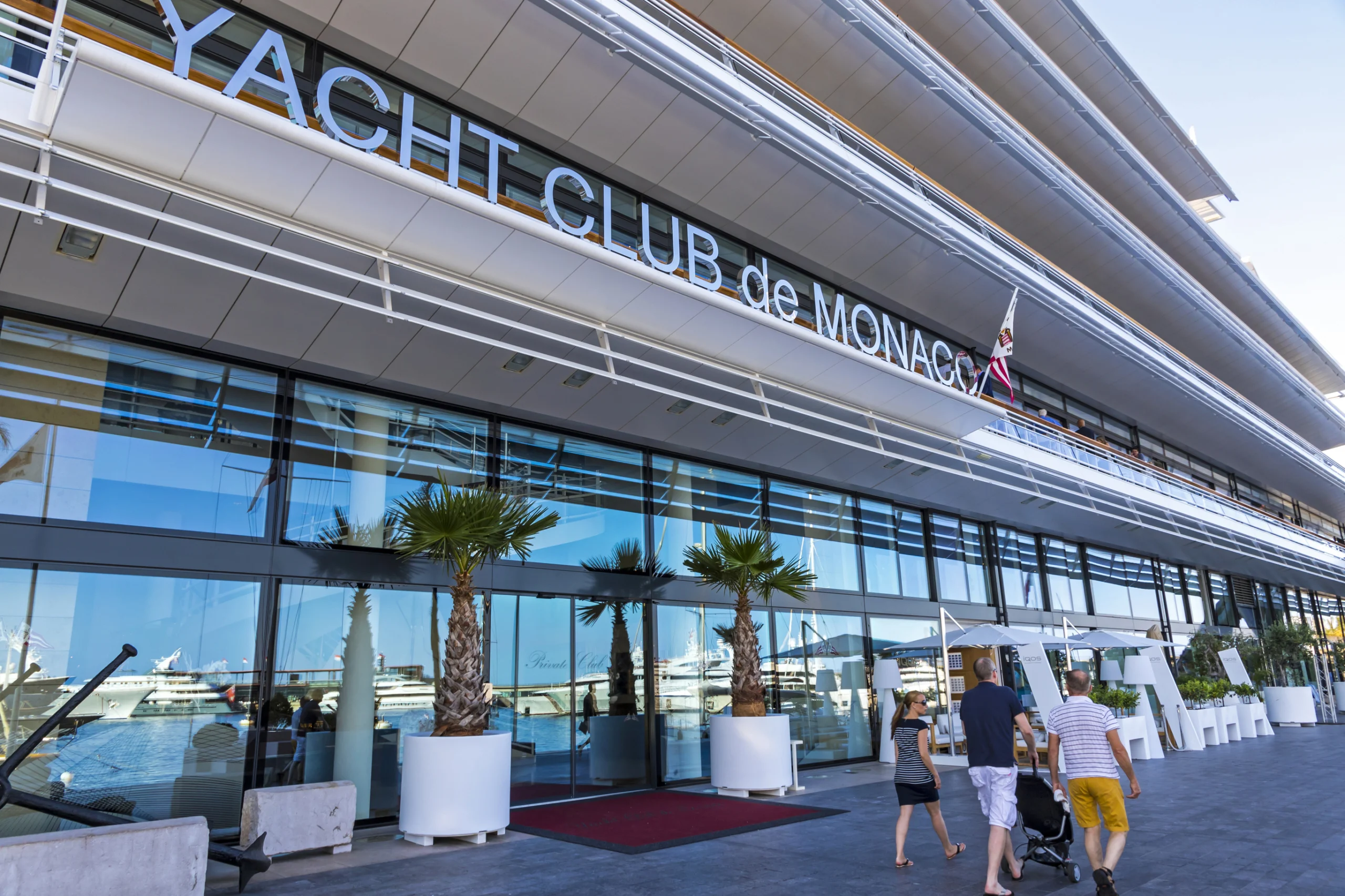 Yacht Club de Monaco YCM clubhouse on Quai Louis II.