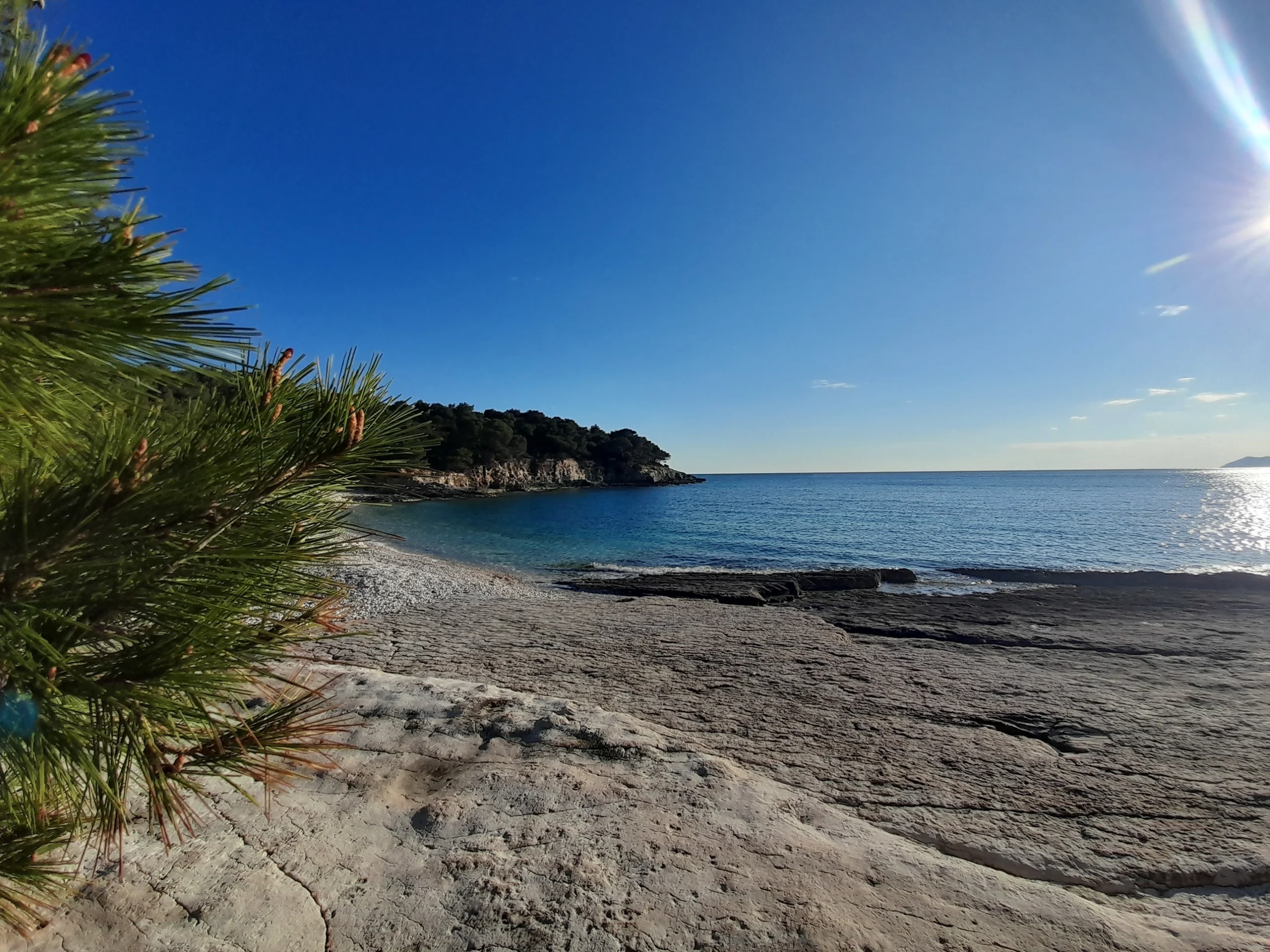 Srebrna beach on the island of vis.