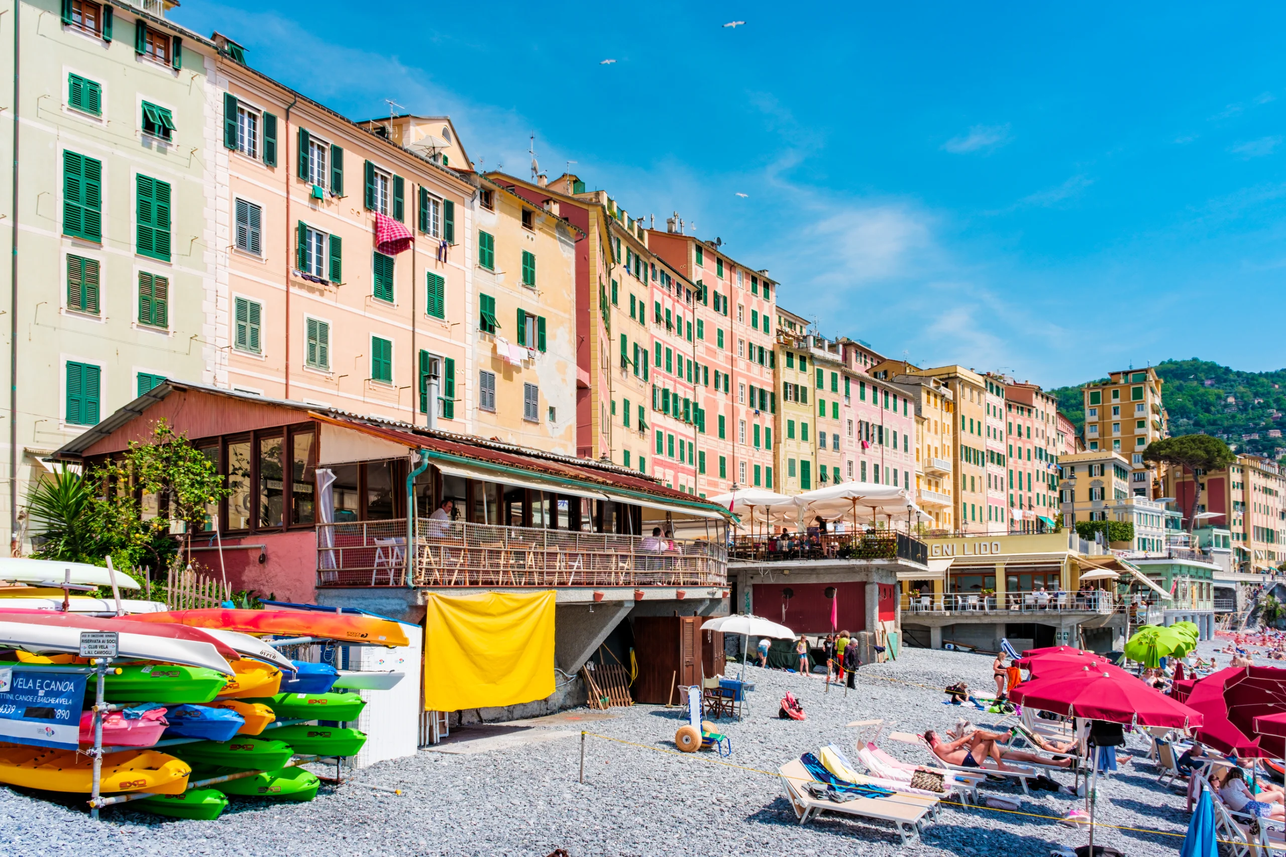 Located on the west side of the peninsula of Portofino, on the Golfo Paradiso in the Riviera di Levante, Liguria, Italy.