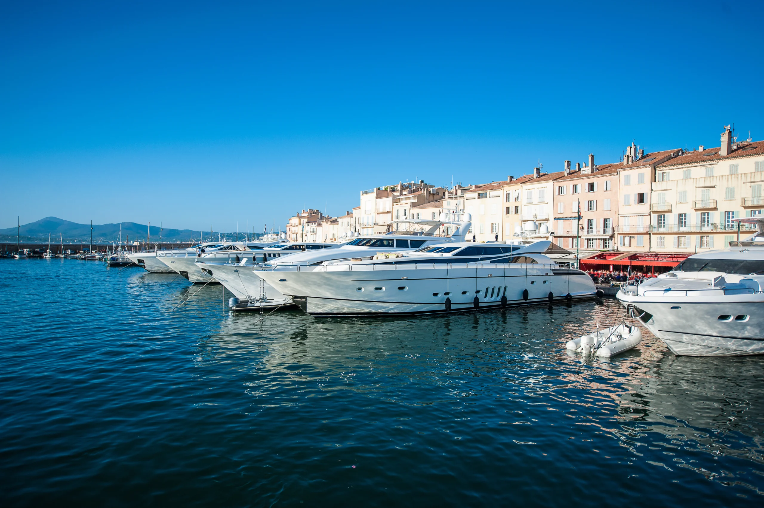 Boats in St. Tropez coast.