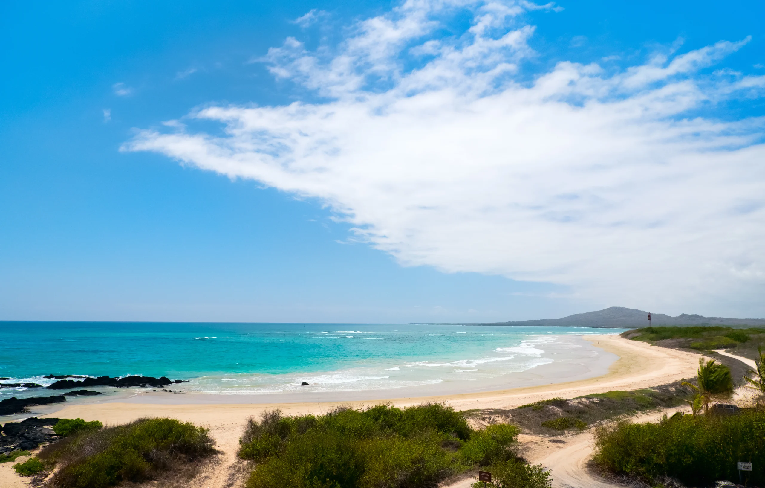 Beautiful beach on Galapagos Isabela island, Ecuador.