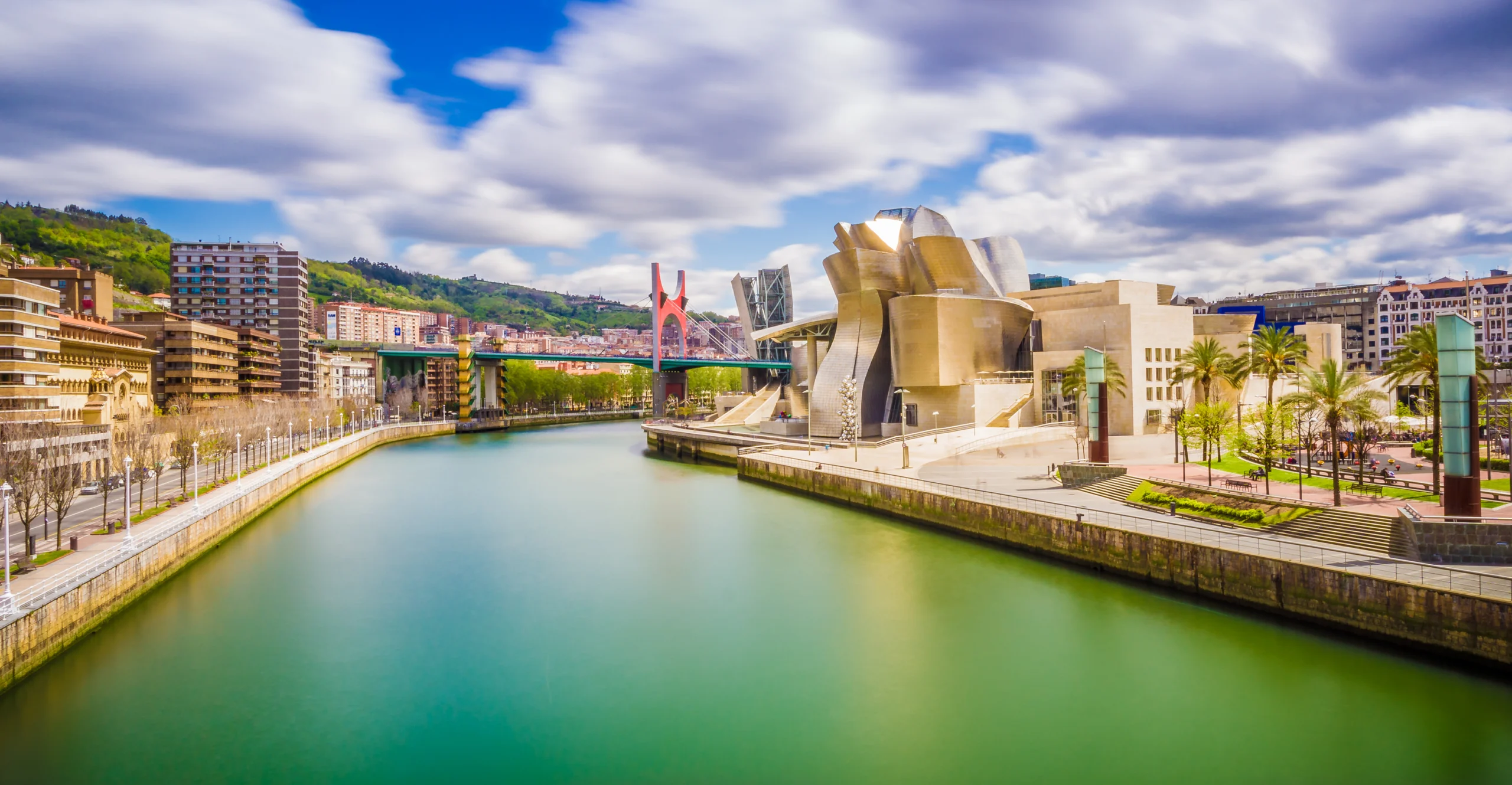 The cityscape of Bilbao, Spain.