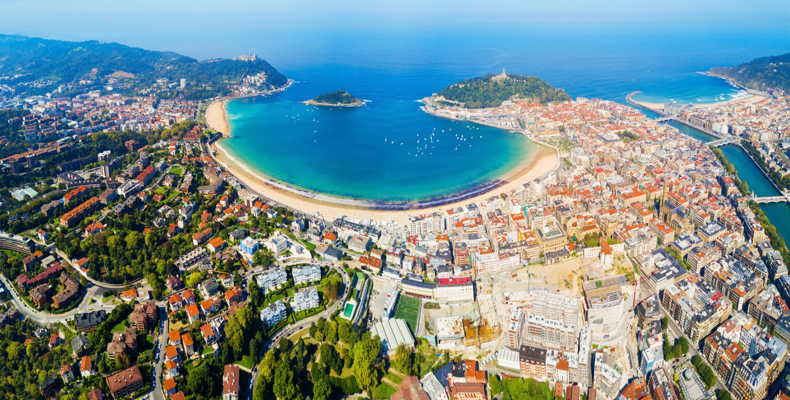 San Sebastian aerial panoramic view.