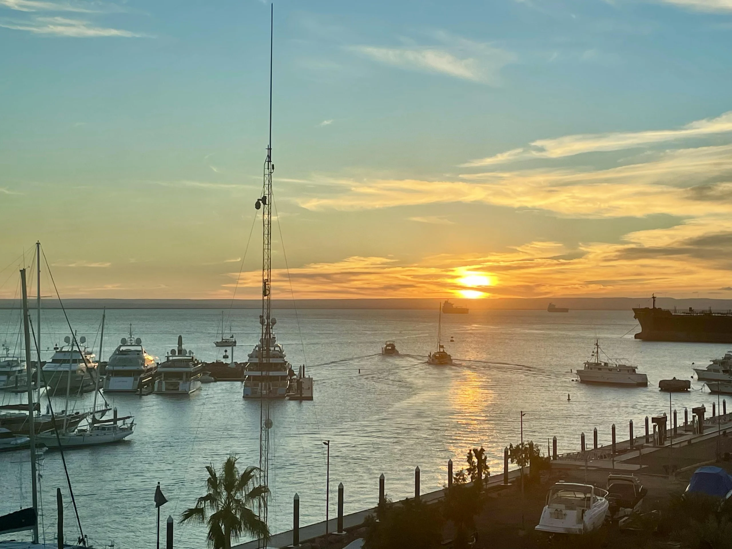La Paz Marina Costabaja sunset.
