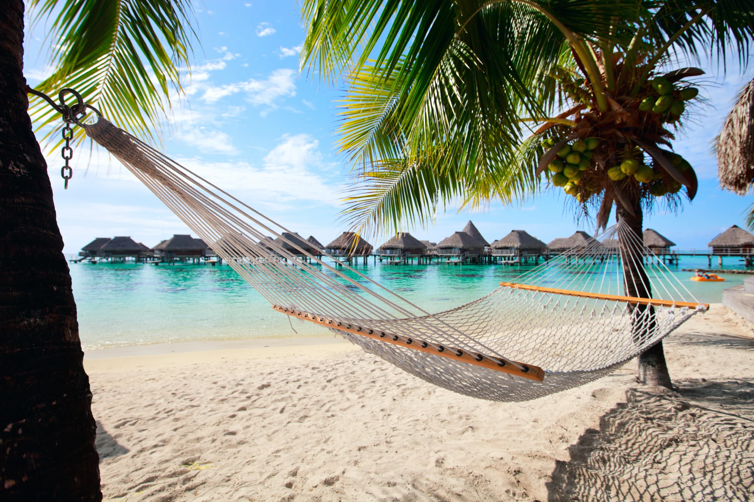 Perfect beach on Moorea. Beautiful beach on Moorea island in French Polynesia