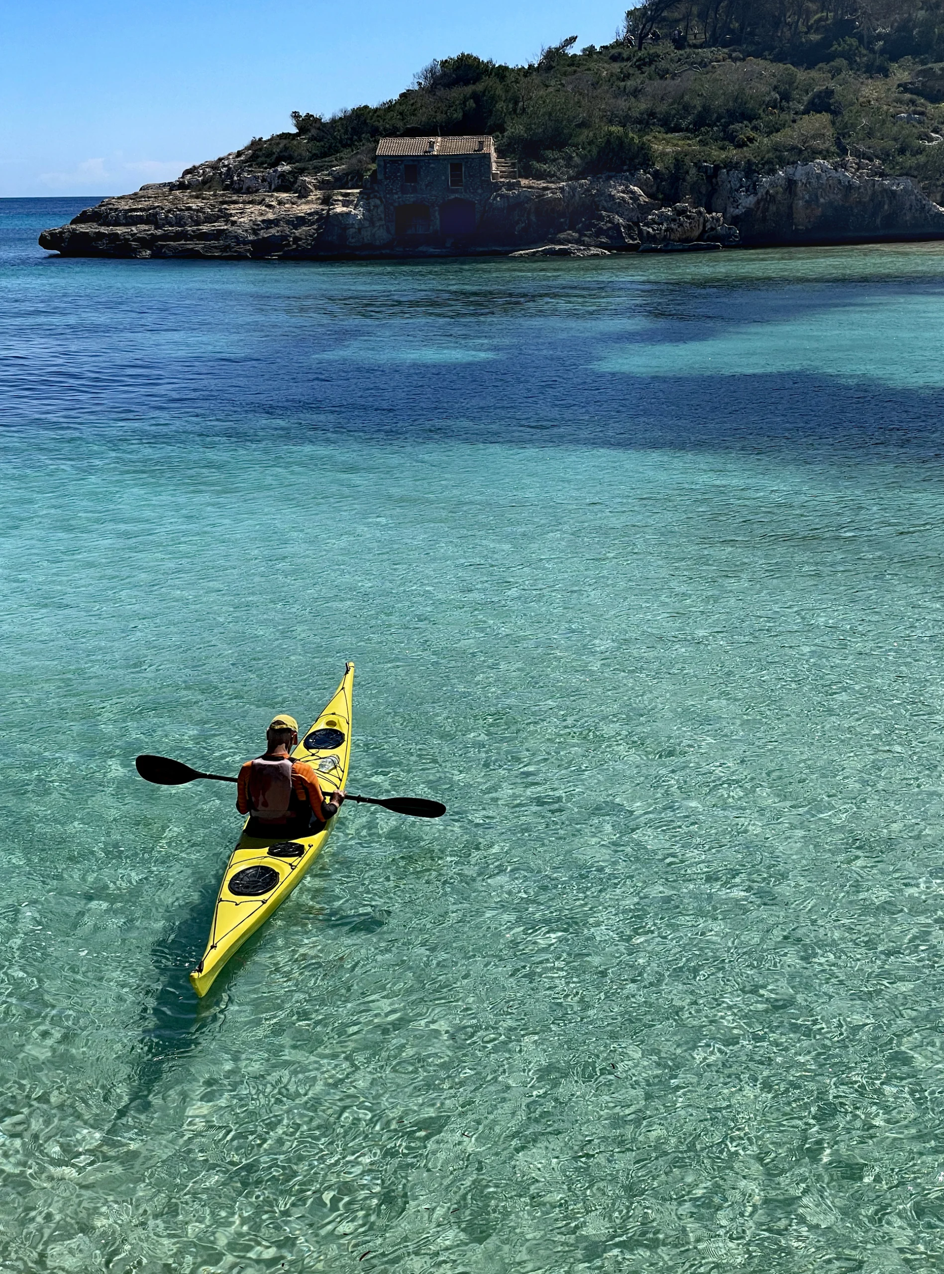 Beautiful view on lagoon in Mondrago Natural Park in Mallorca, Santanyi, Spain, Balearic Islands.