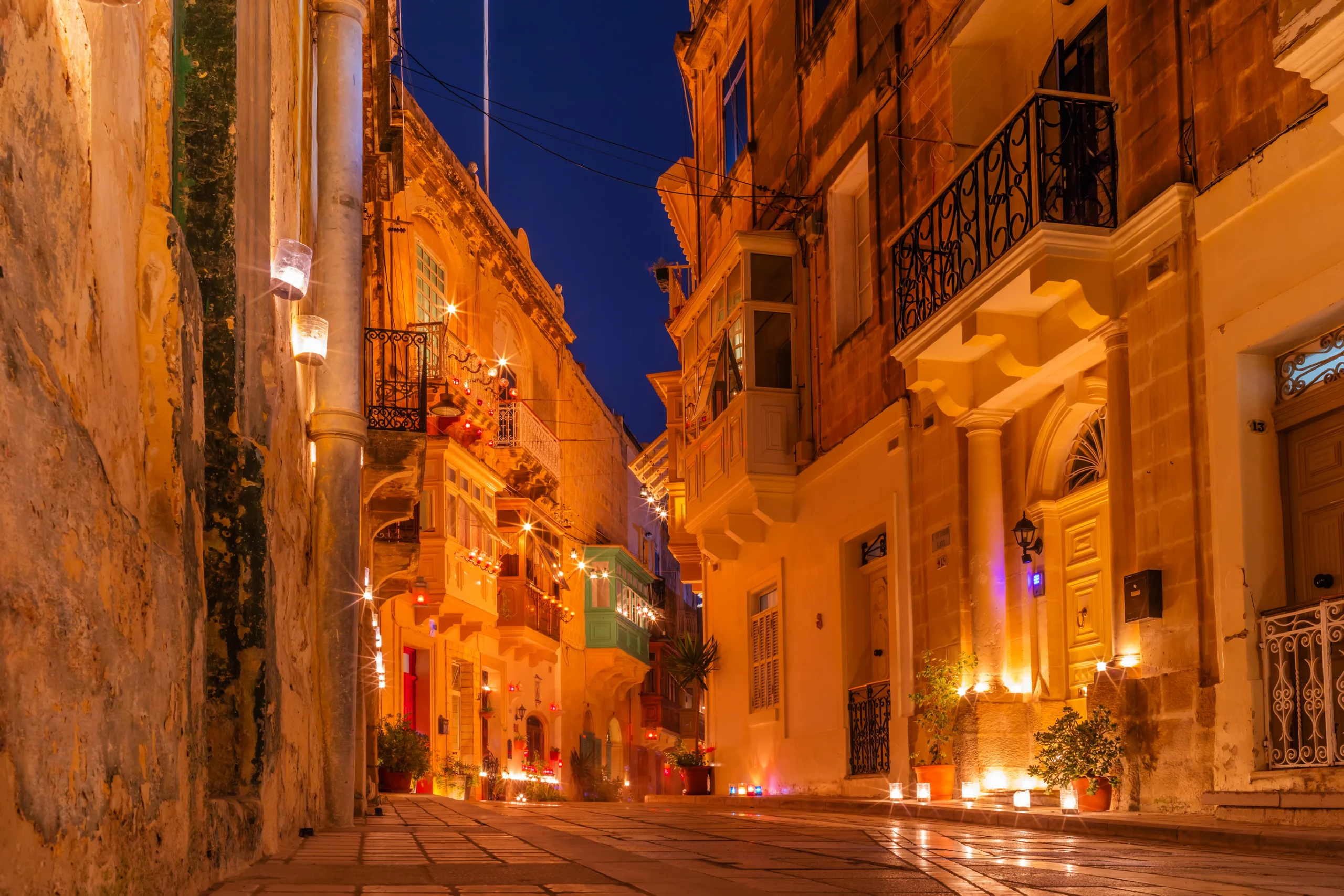 Streets of Malta at night
