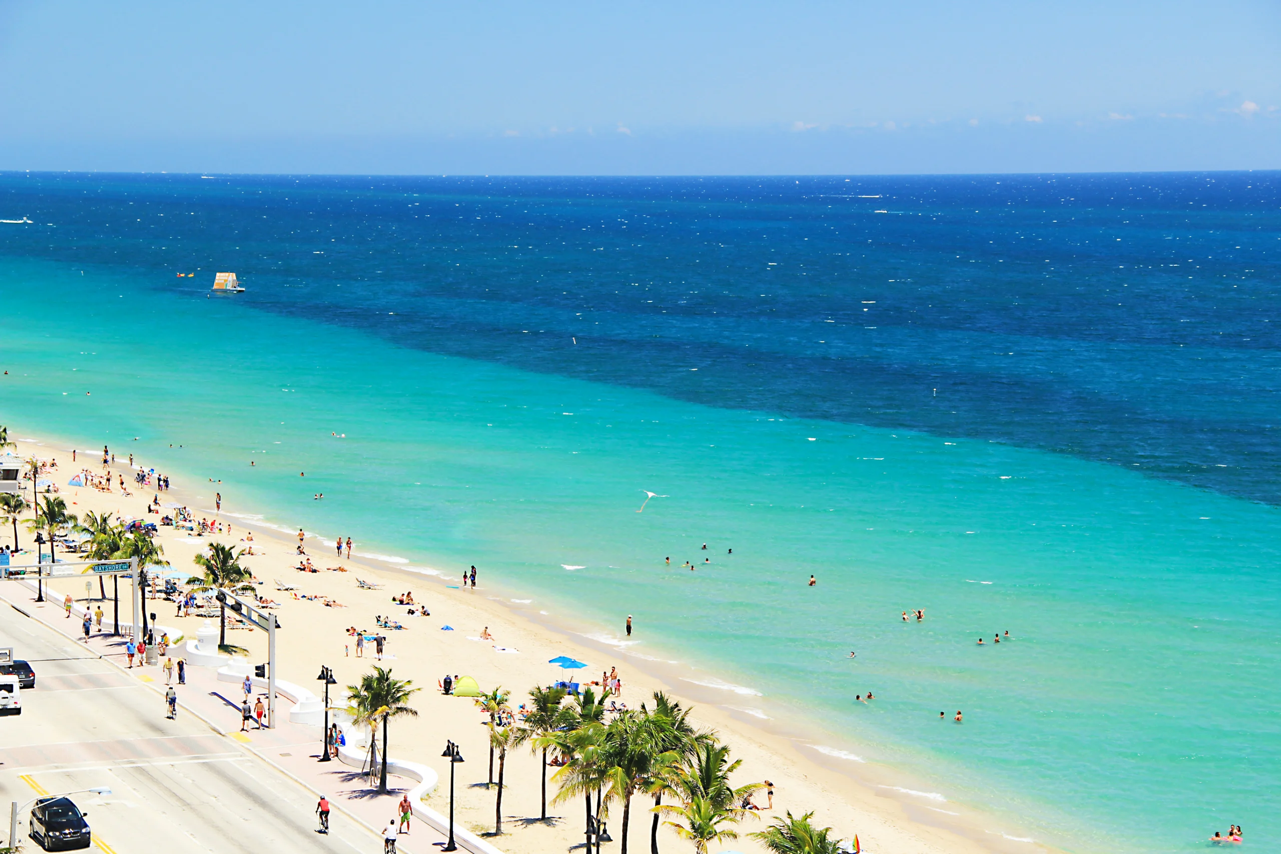Aerial view of Fort Lauderdale Beach in Fort Lauderdale
