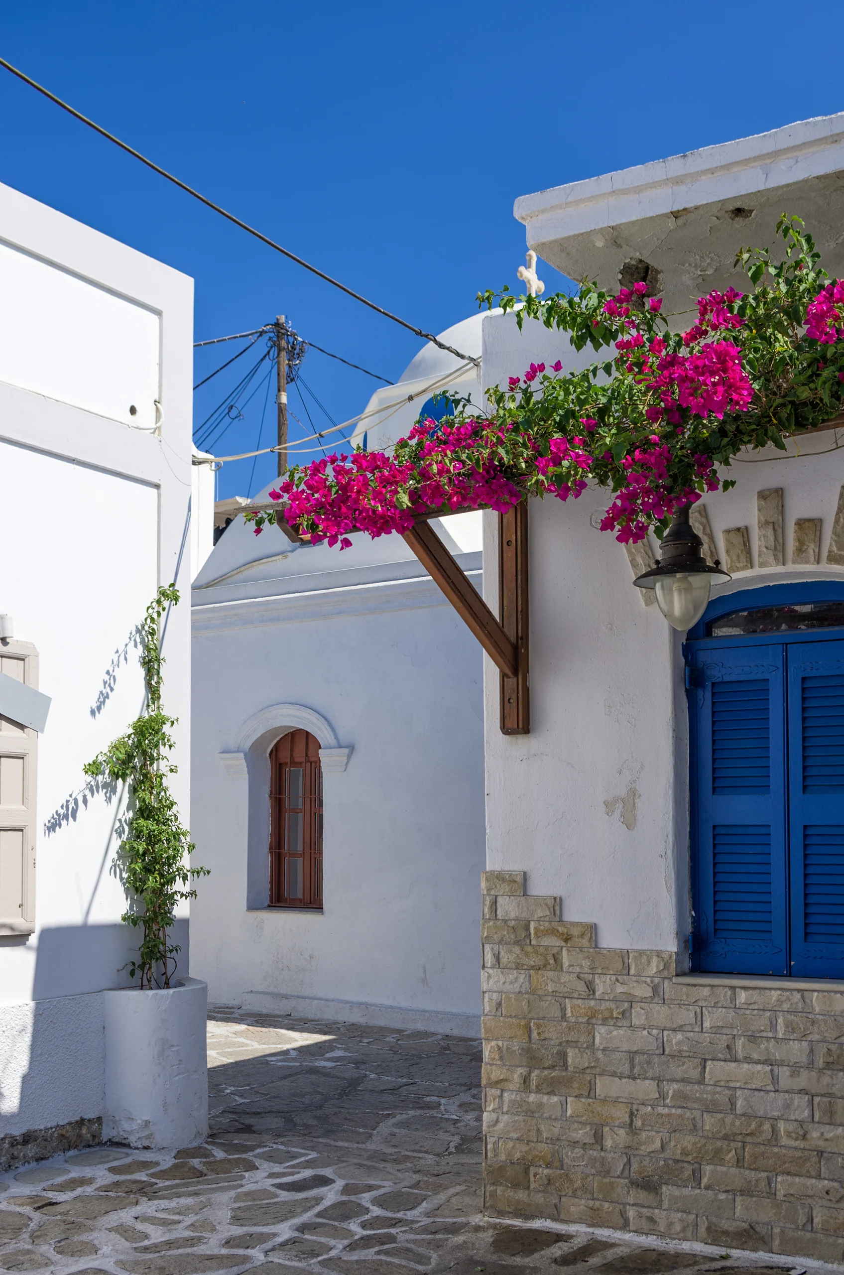 Street in Antiparos island, Cyclades, Greece.