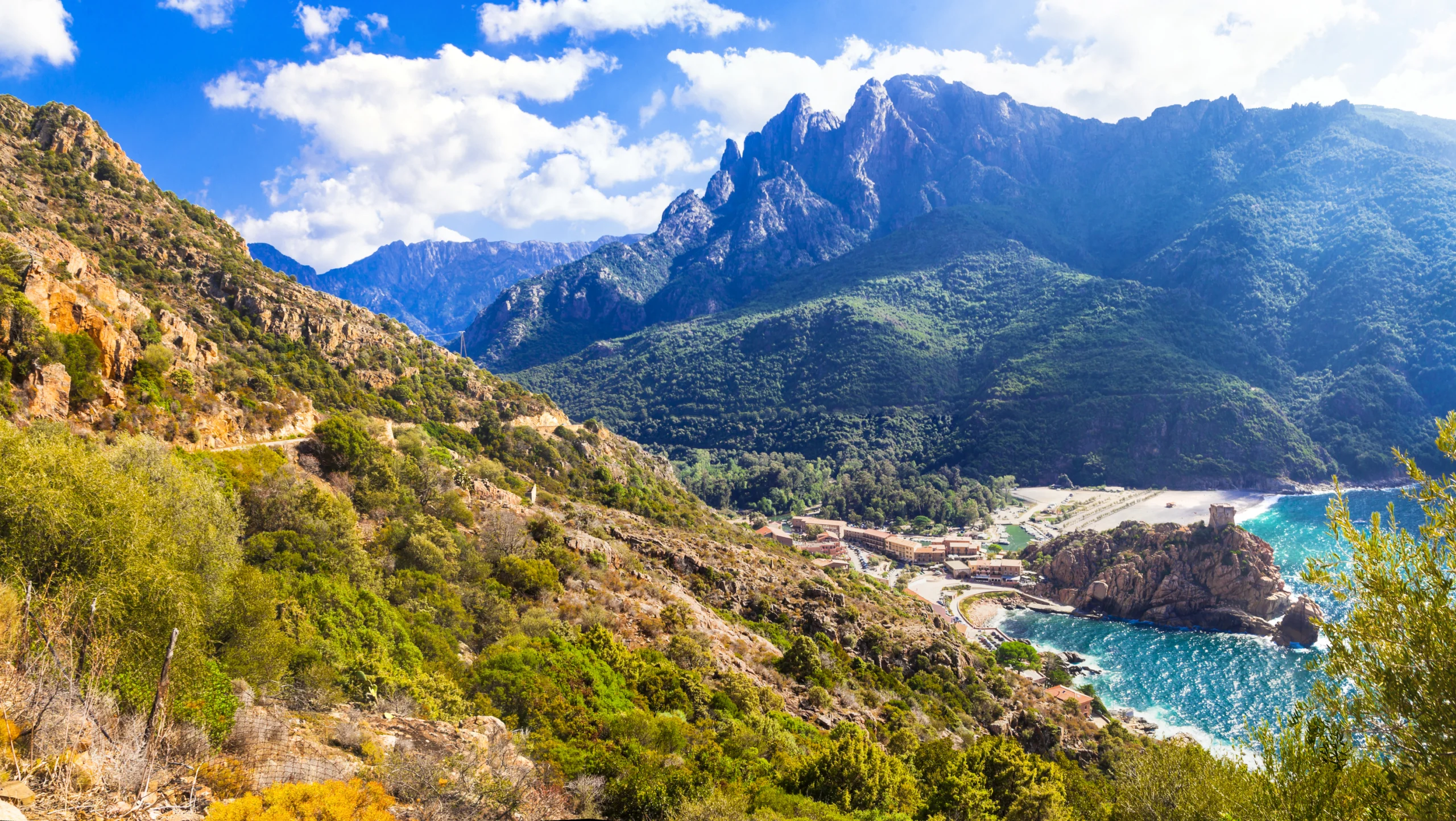 Beautiful landscapes of Corsica Island.