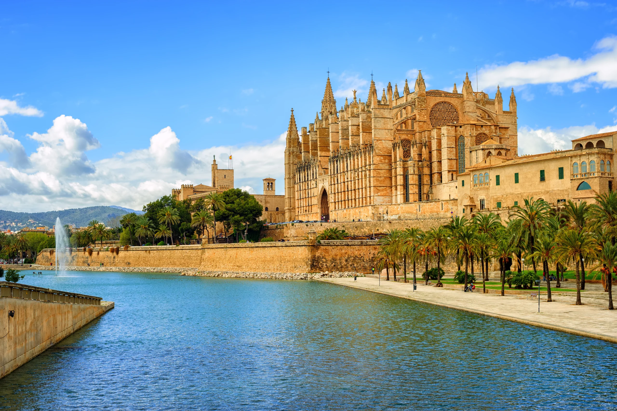 La Seu, the gothic medieval cathedral of Palma de Mallorca, Spain.