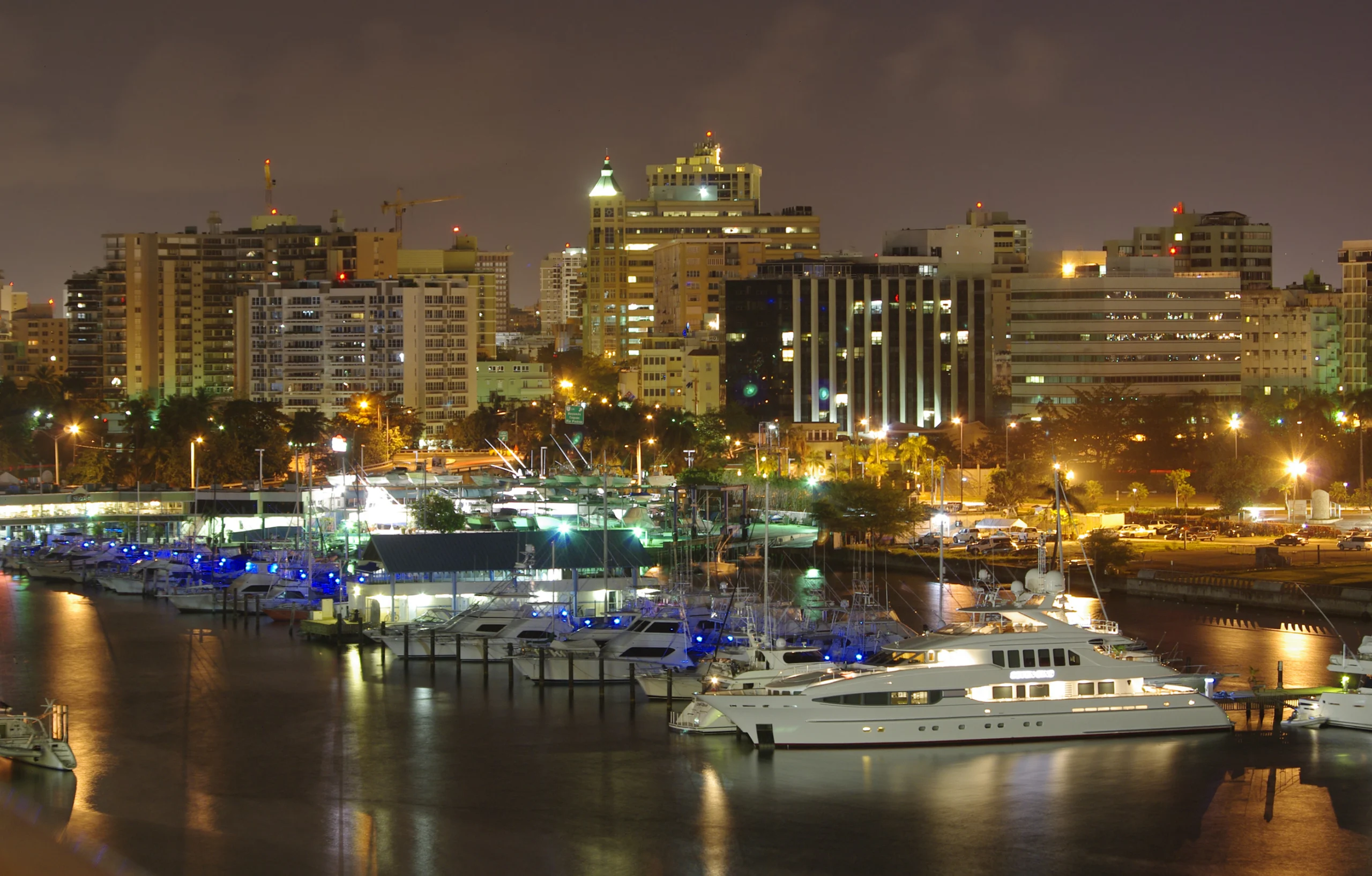 Skyline of San Juan in Puerto Rico.