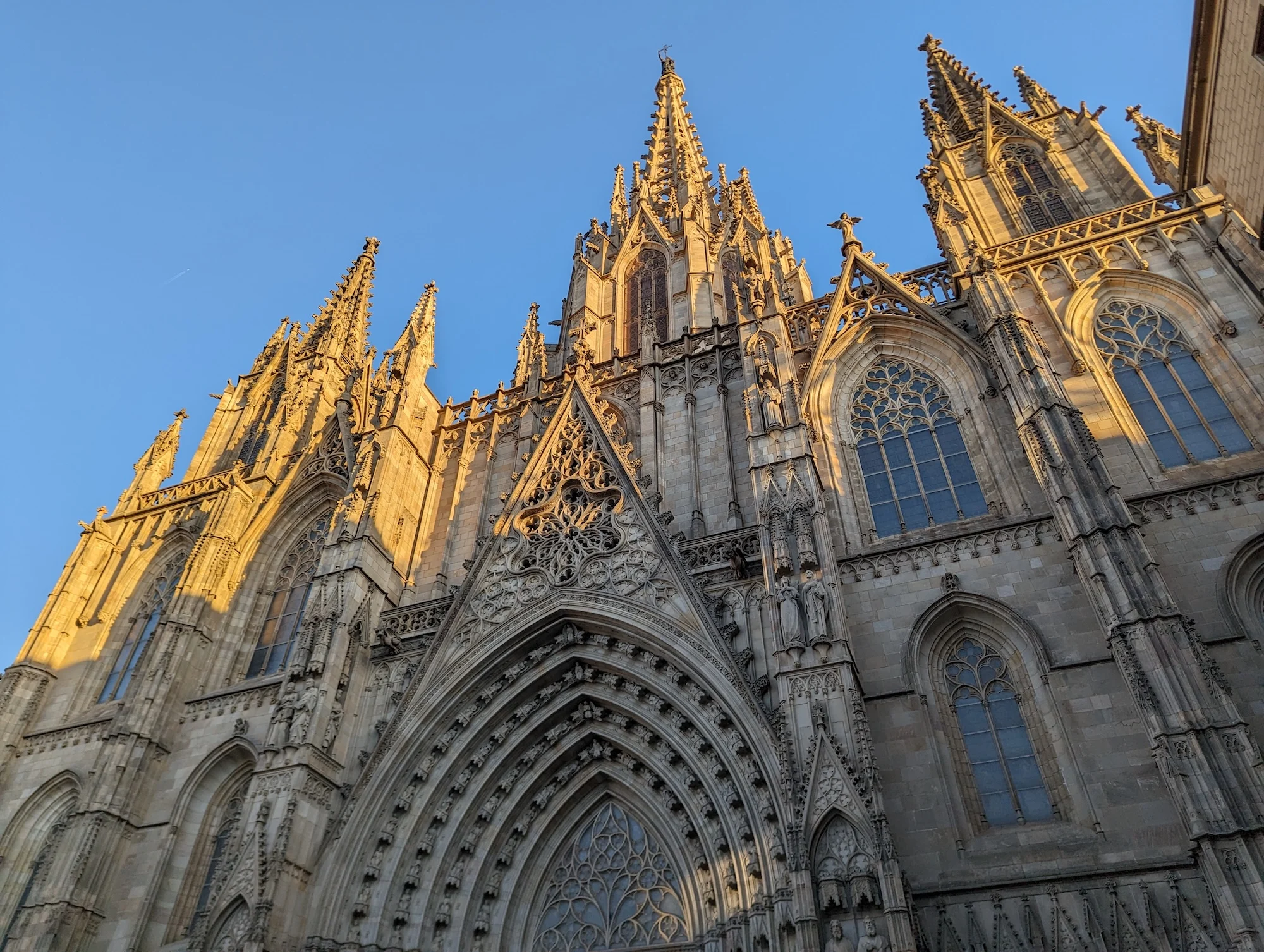 Barcelona building in sunlight