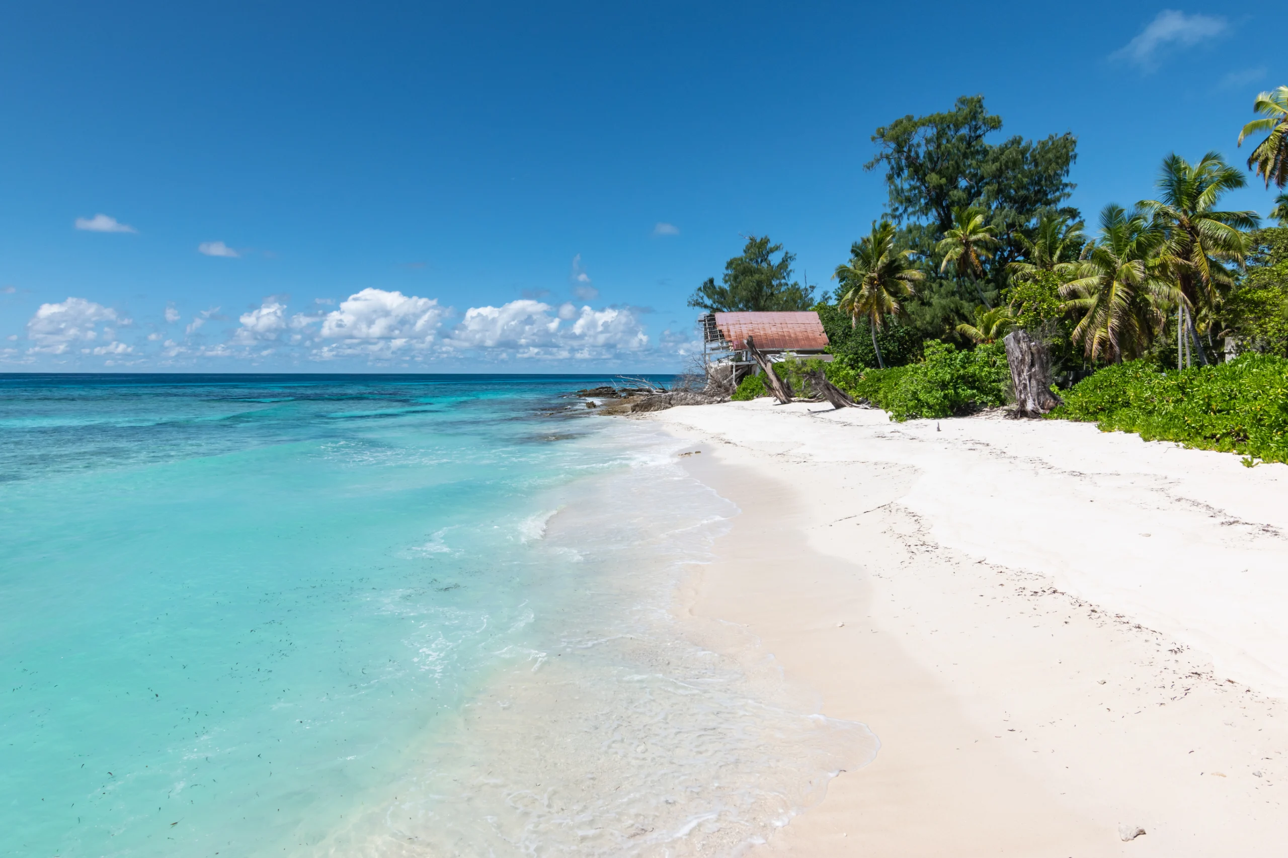 Stunning beach on Remire Island, Outer Islands, Seychelles.