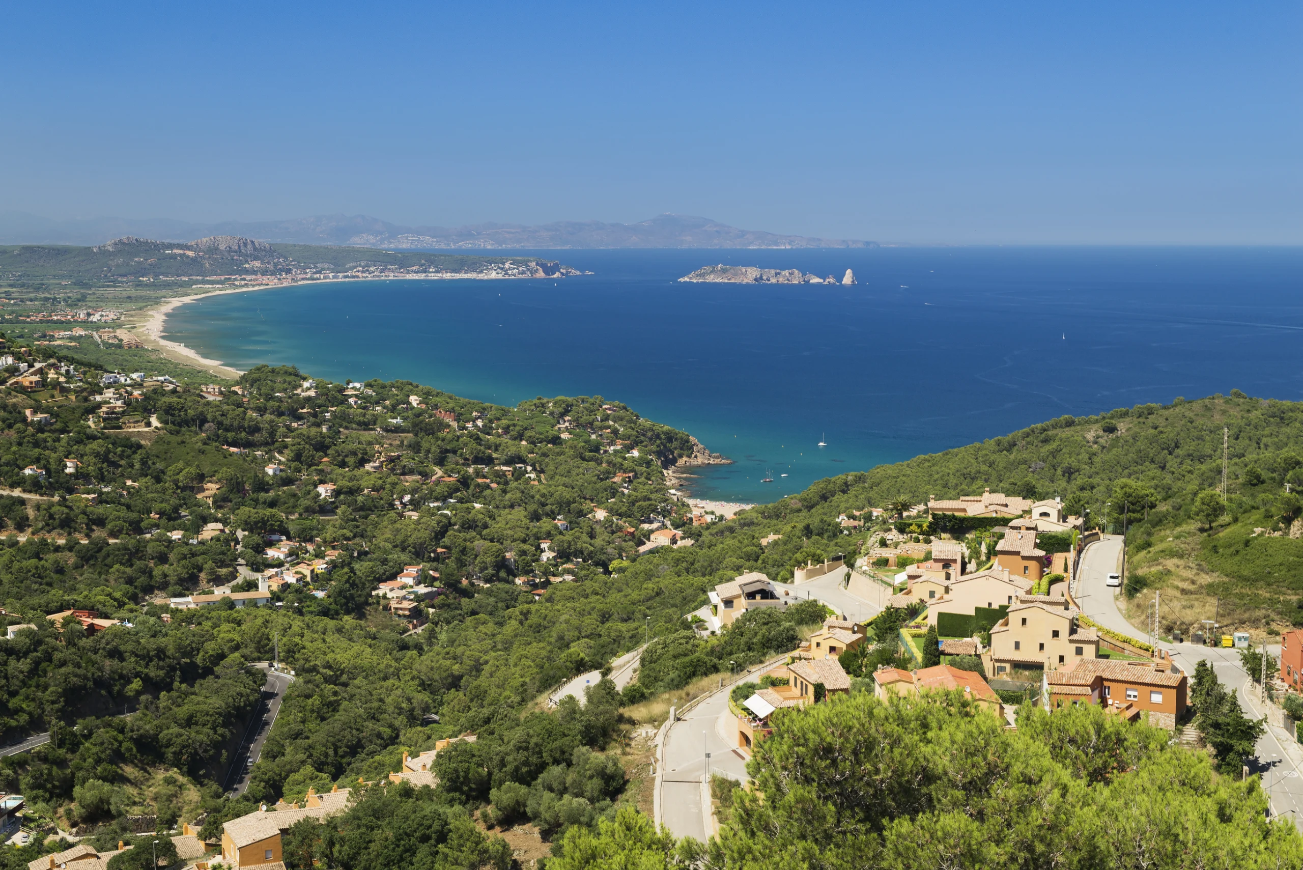 View of Begur and L`Estartit beach