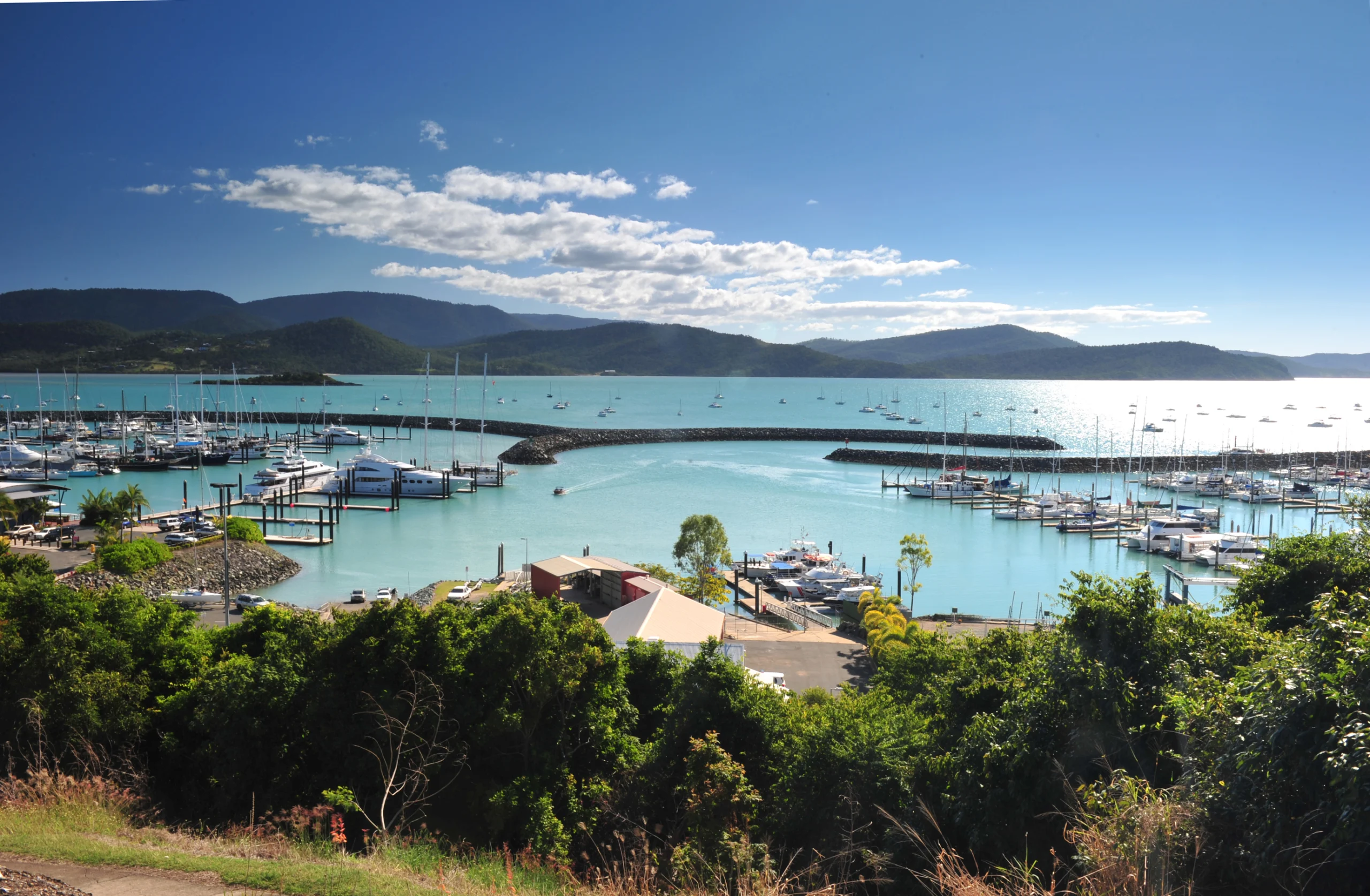 Airlie beach harbour marina , gateway to the whitsunday islands, queensland, australia